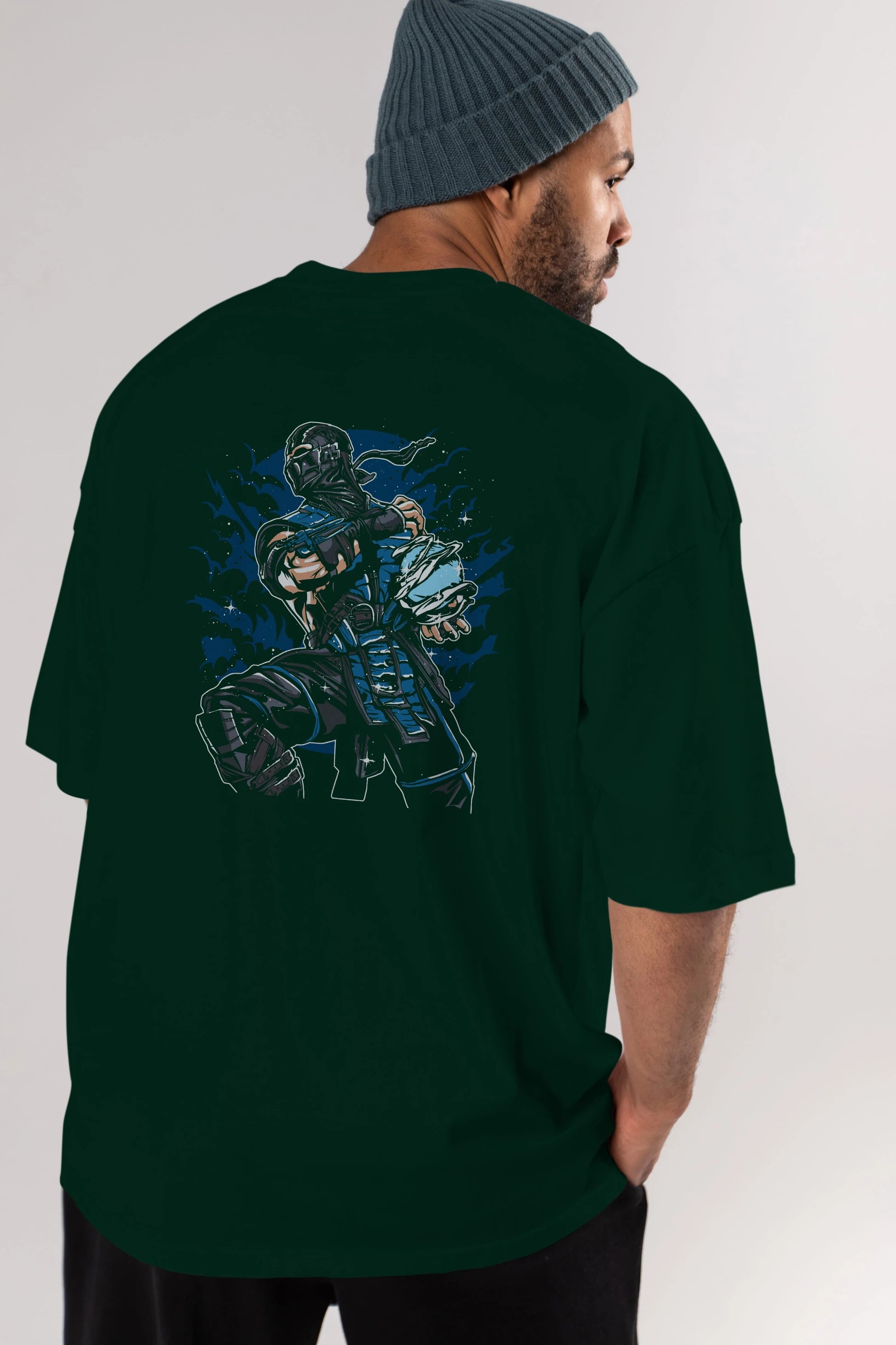 Sub Zero Arka Baskılı Oversize t-shirt Erkek Kadın Unisex %100 Pamuk