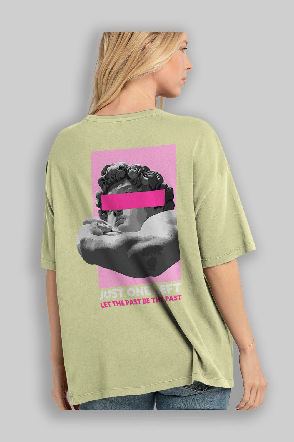Just One Left Arka Baskılı Oversize t-shirt Erkek Kadın Unisex