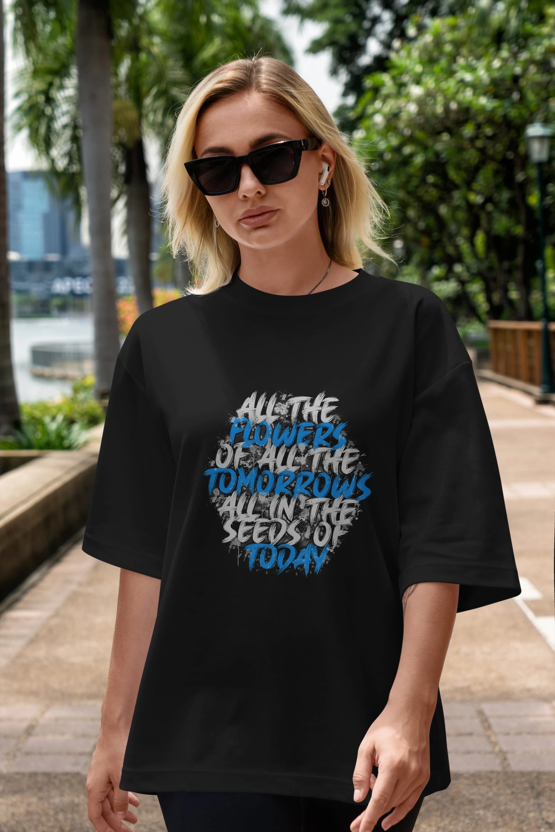 All The Flowers Of All The Tomorrows Ön Baskılı Oversize t-shirt Erkek Kadın Unisex