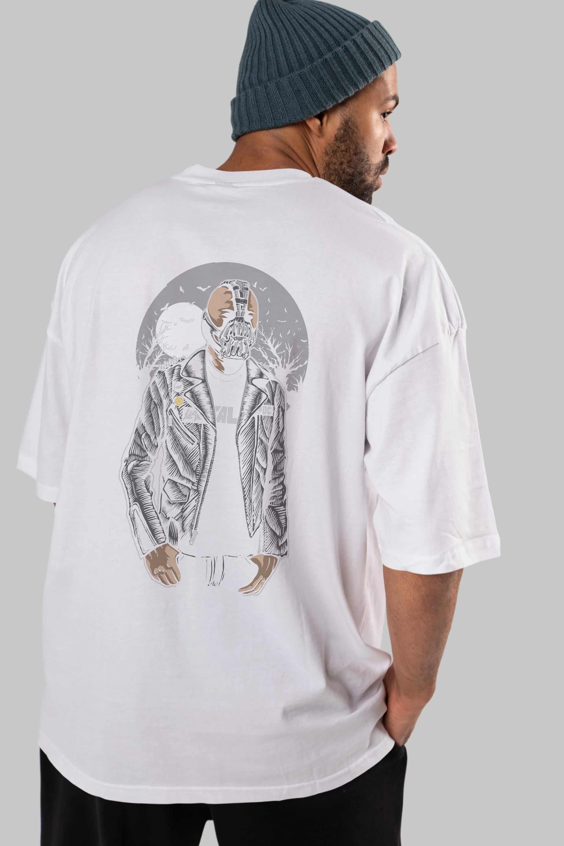 Bane Arka Baskılı Oversize t-shirt Erkek Kadın Unisex %100 Pamuk