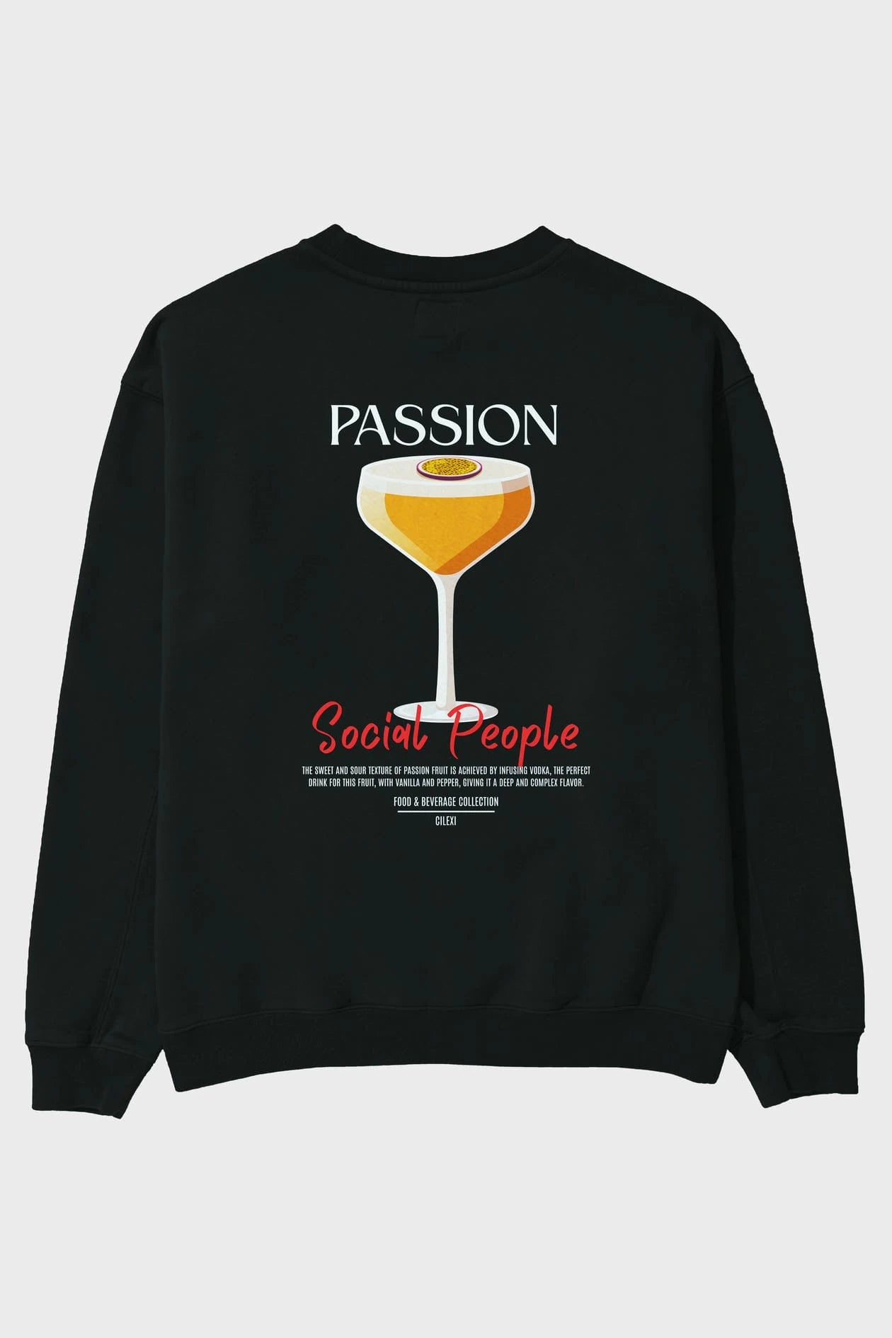 Passion Arka Baskılı Oversize Sweatshirt Erkek Kadın Unisex