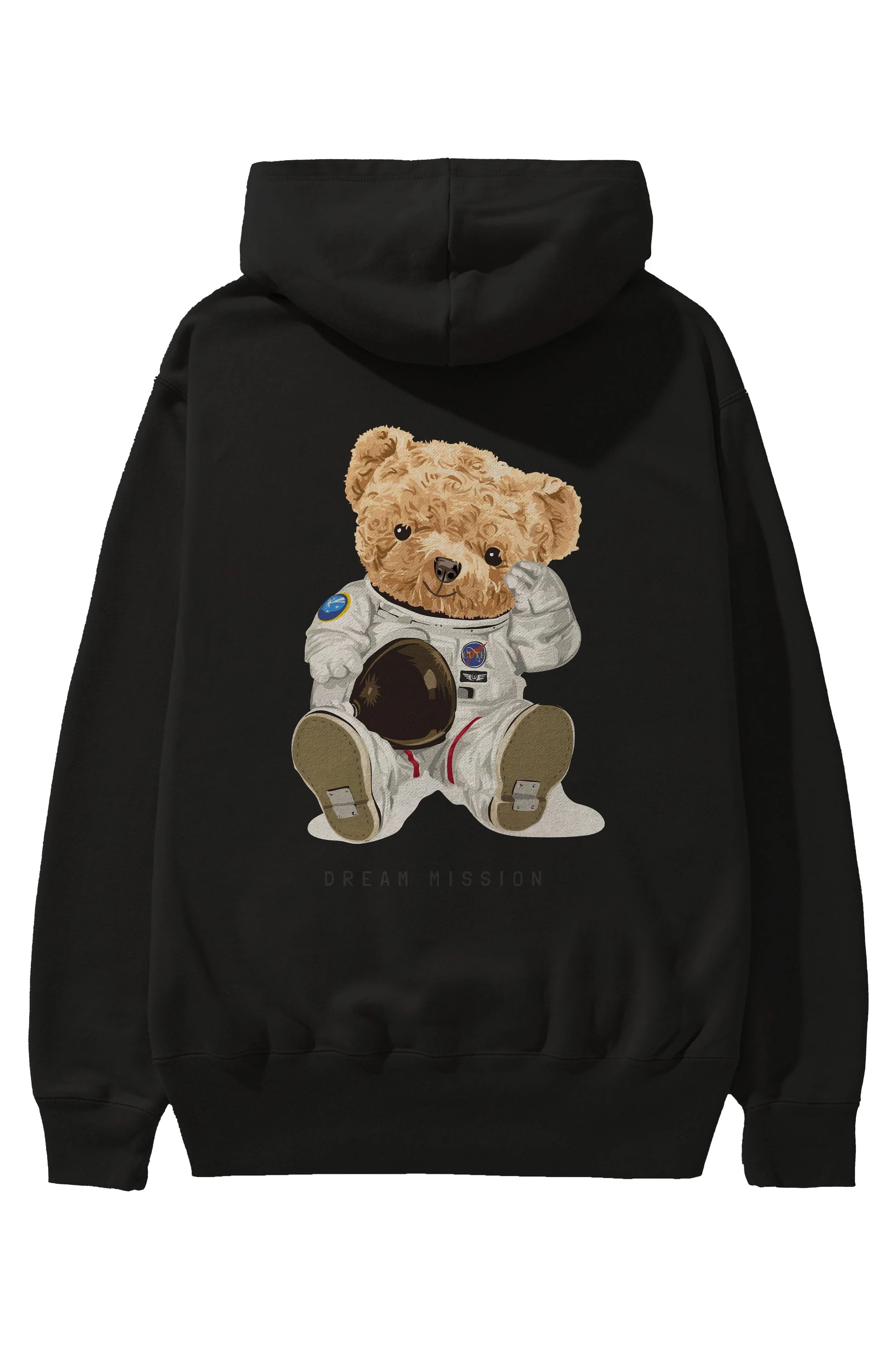 Teddy Bear Asrtonot Arka Baskılı Hoodie Oversize Kapüşonlu Sweatshirt Erkek Kadın Unisex