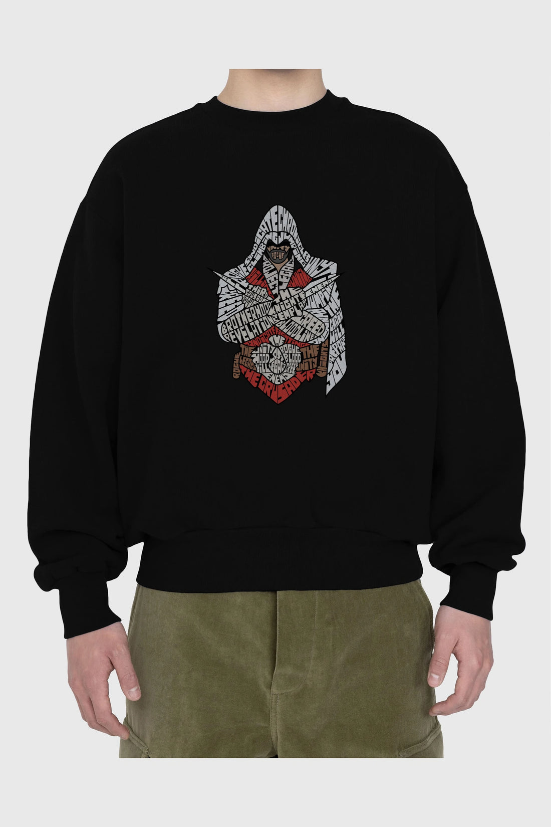 Assassins Ön Baskılı Oversize Sweatshirt Erkek Kadın Unisex
