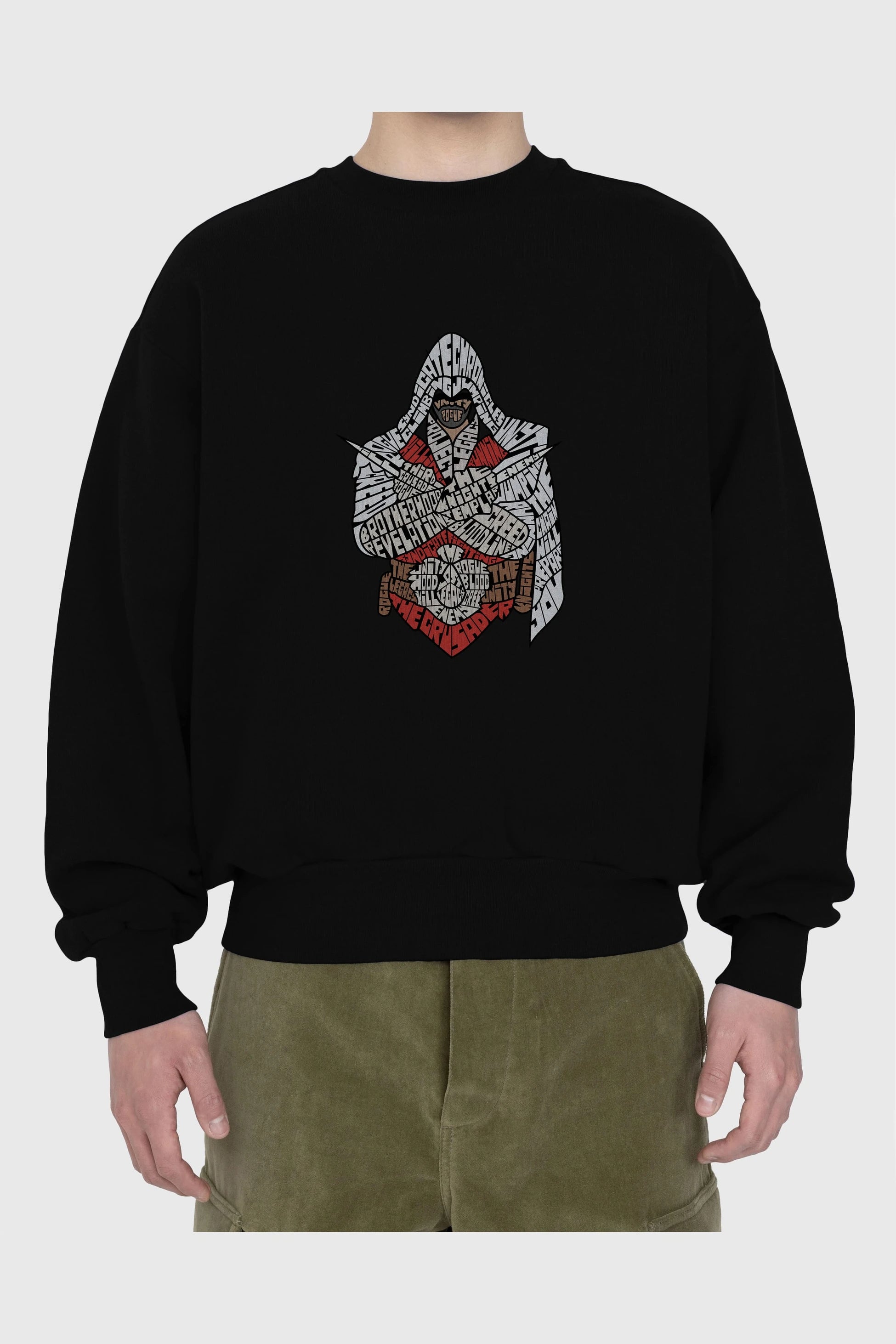Assassins Ön Baskılı Oversize Sweatshirt Erkek Kadın Unisex