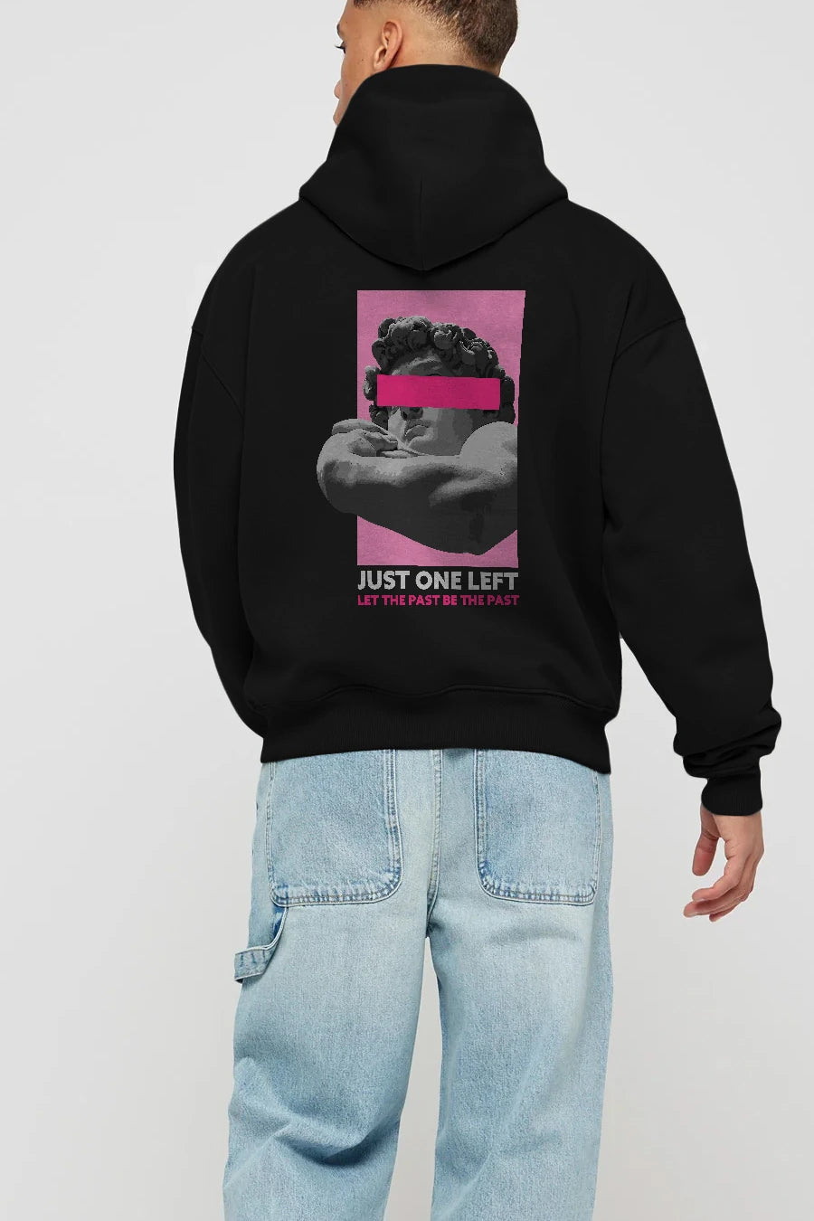 Just One Left Arka Baskılı Hoodie Oversize Kapüşonlu Sweatshirt Erkek Kadın Unisex
