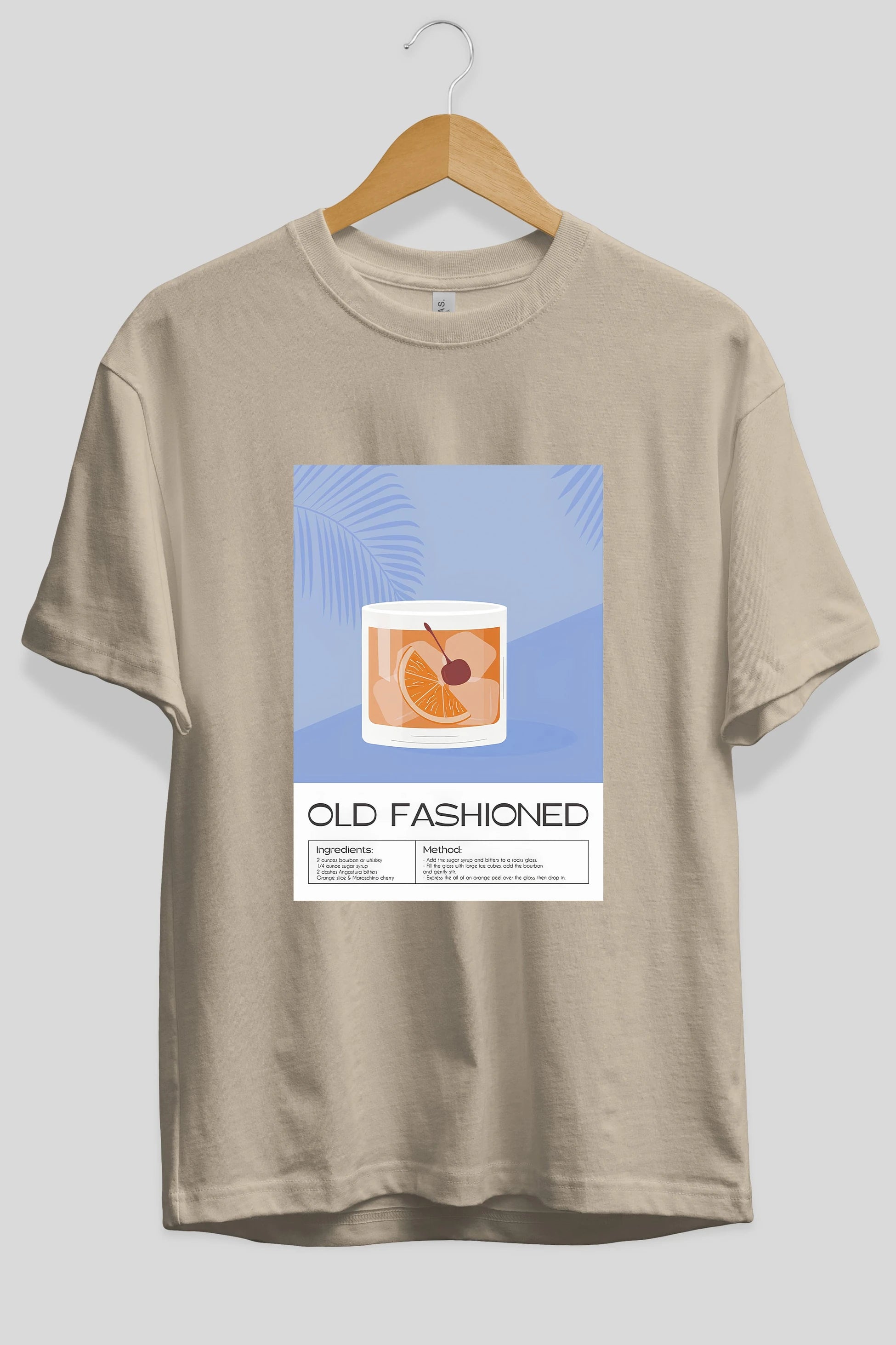 Old Fashioned 3 Ön Baskılı Oversize t-shirt Erkek Kadın Unisex %100 Pamuk Bisiklet Yaka tişort