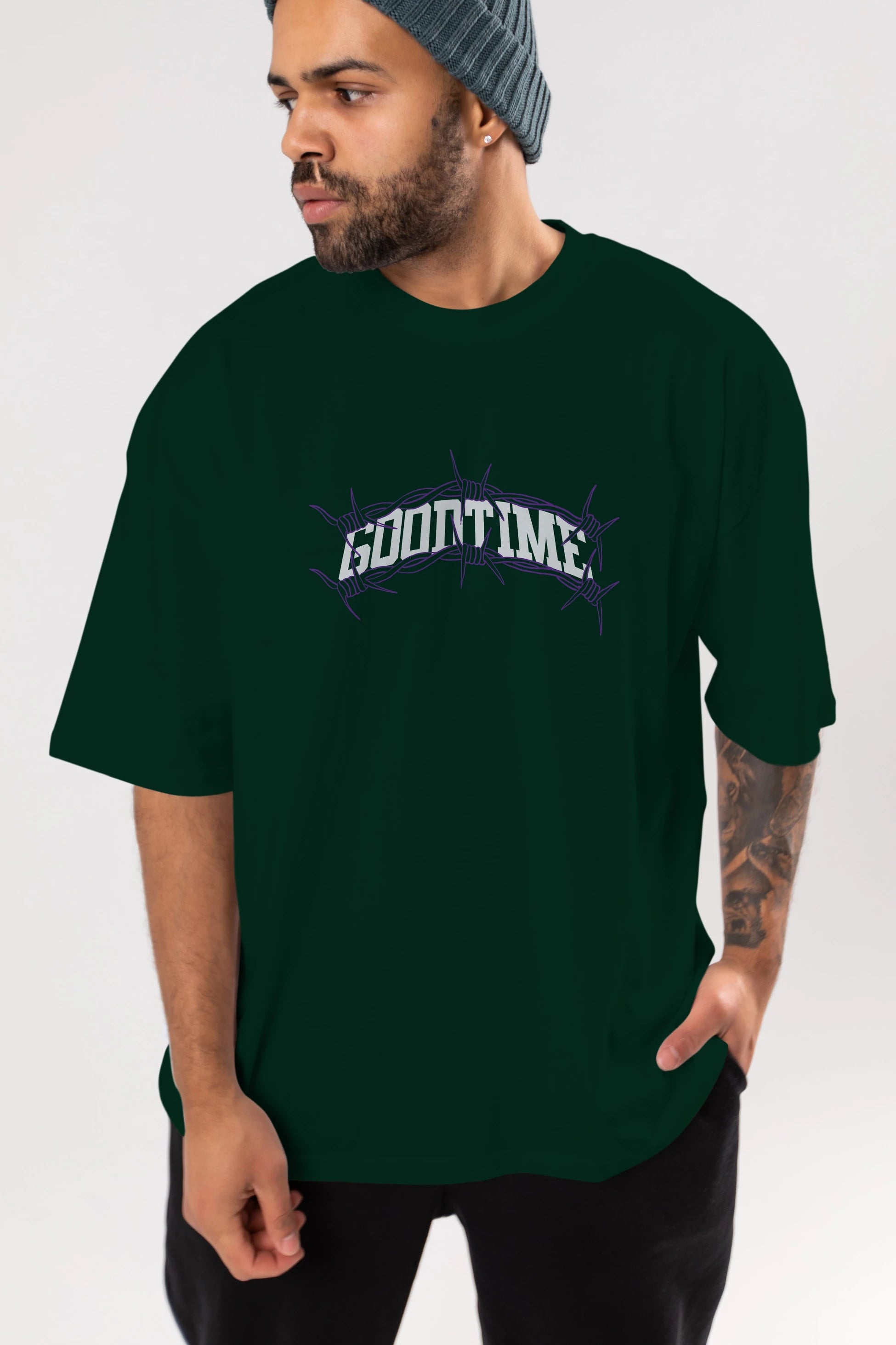 Good Time Ön Baskılı Oversize t-shirt Erkek Kadın Unisex