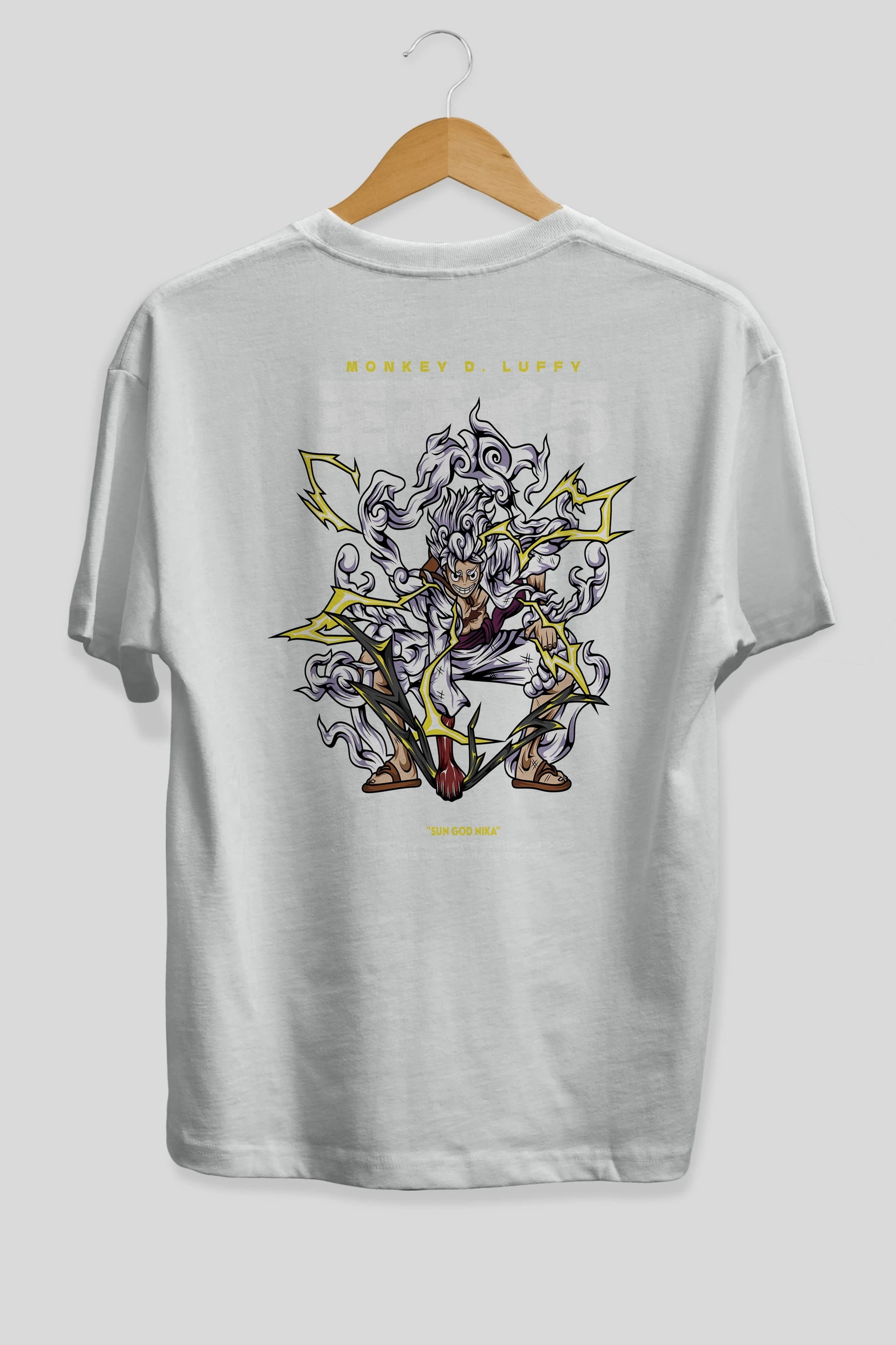 Monkey D. Luffy Anime Arka Baskılı Oversize t-shirt Erkek Kadın Unisex