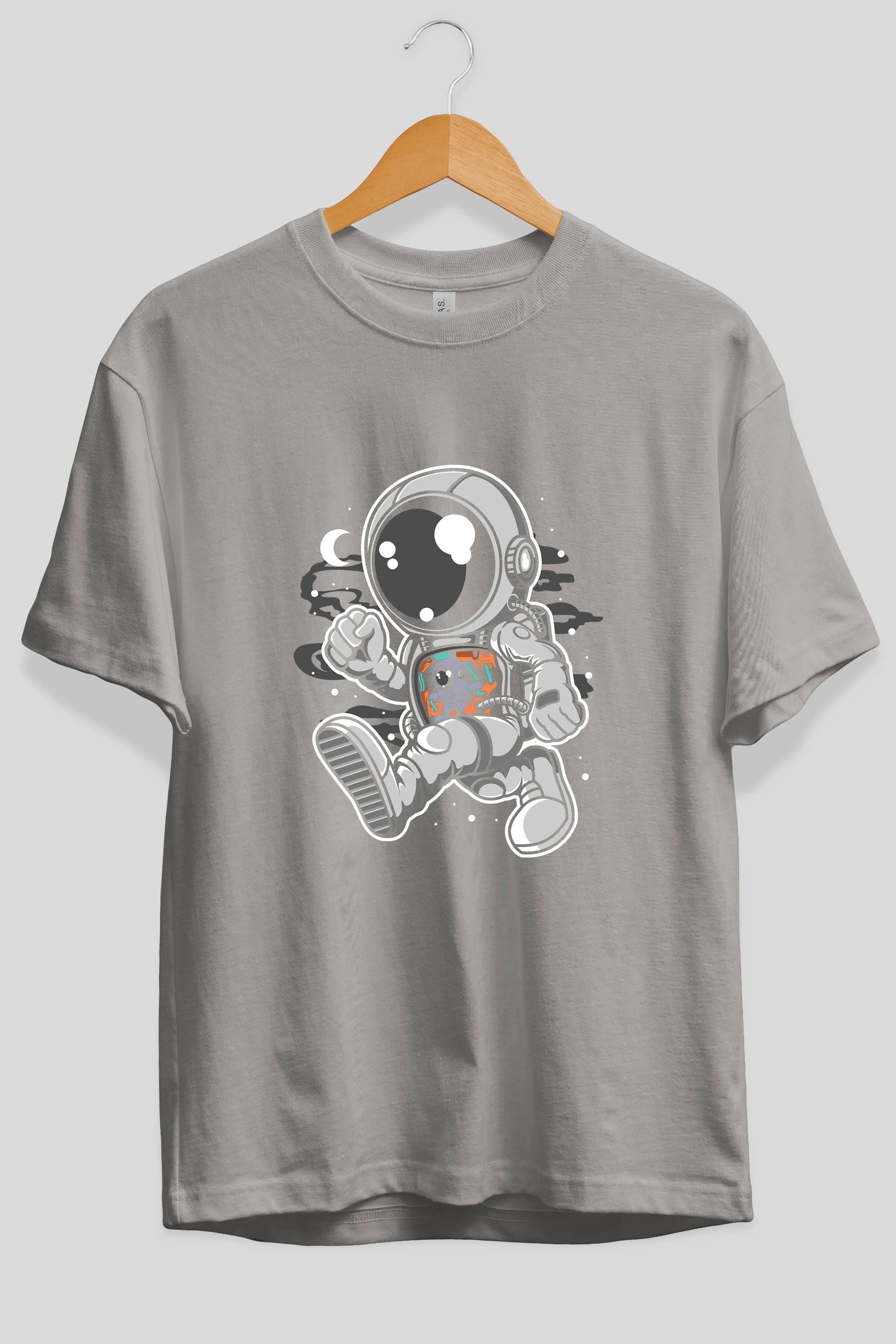 Astronaut Robotic Machine Ön Baskılı Oversize t-shirt Erkek Kadın Unisex