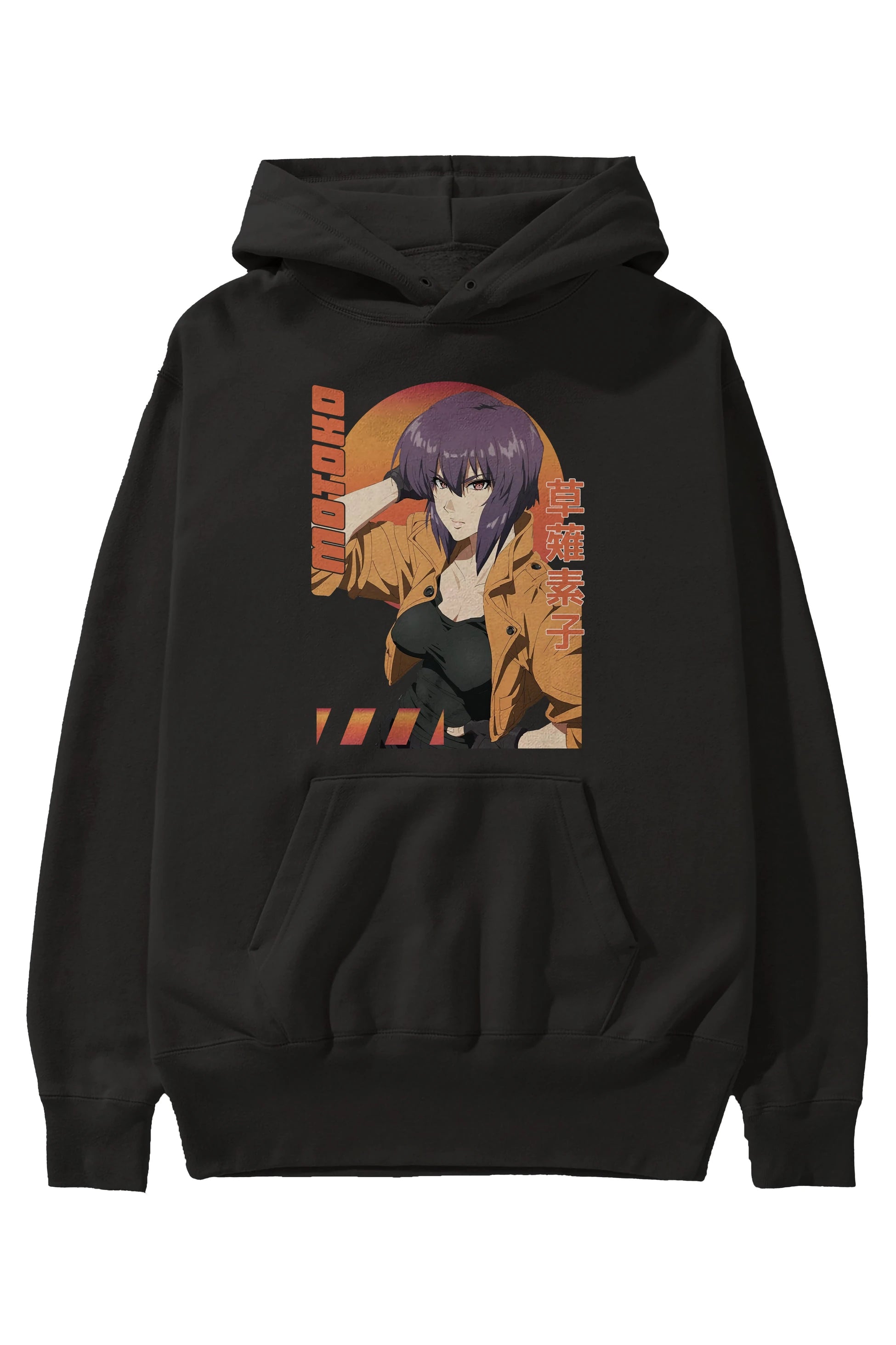 Motoko Kusanagi 9 Anime Ön Baskılı Hoodie Oversize Kapüşonlu Sweatshirt Erkek Kadın Unisex