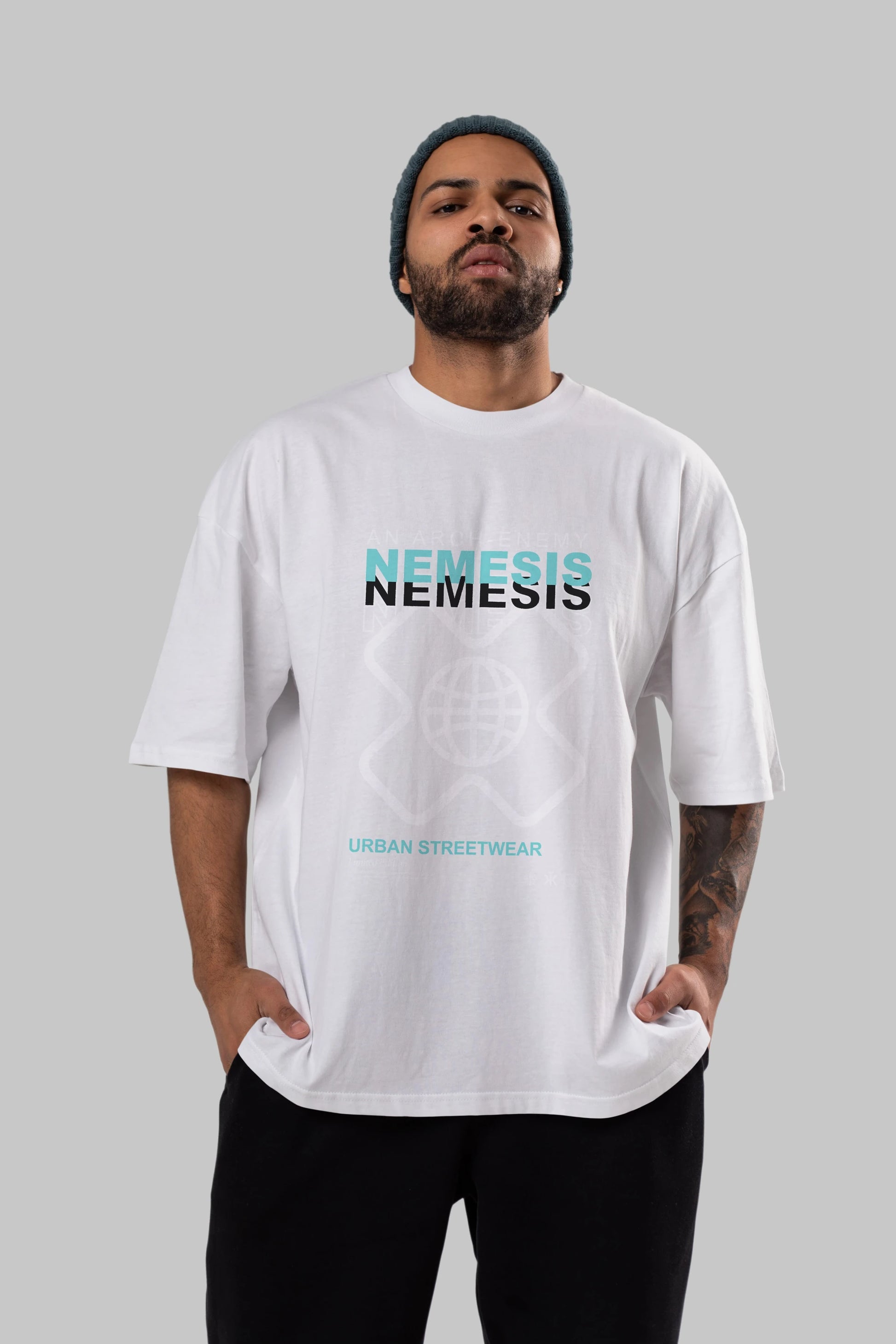 Nemesis Urban Ön Baskılı Oversize t-shirt Erkek Kadın Unisex