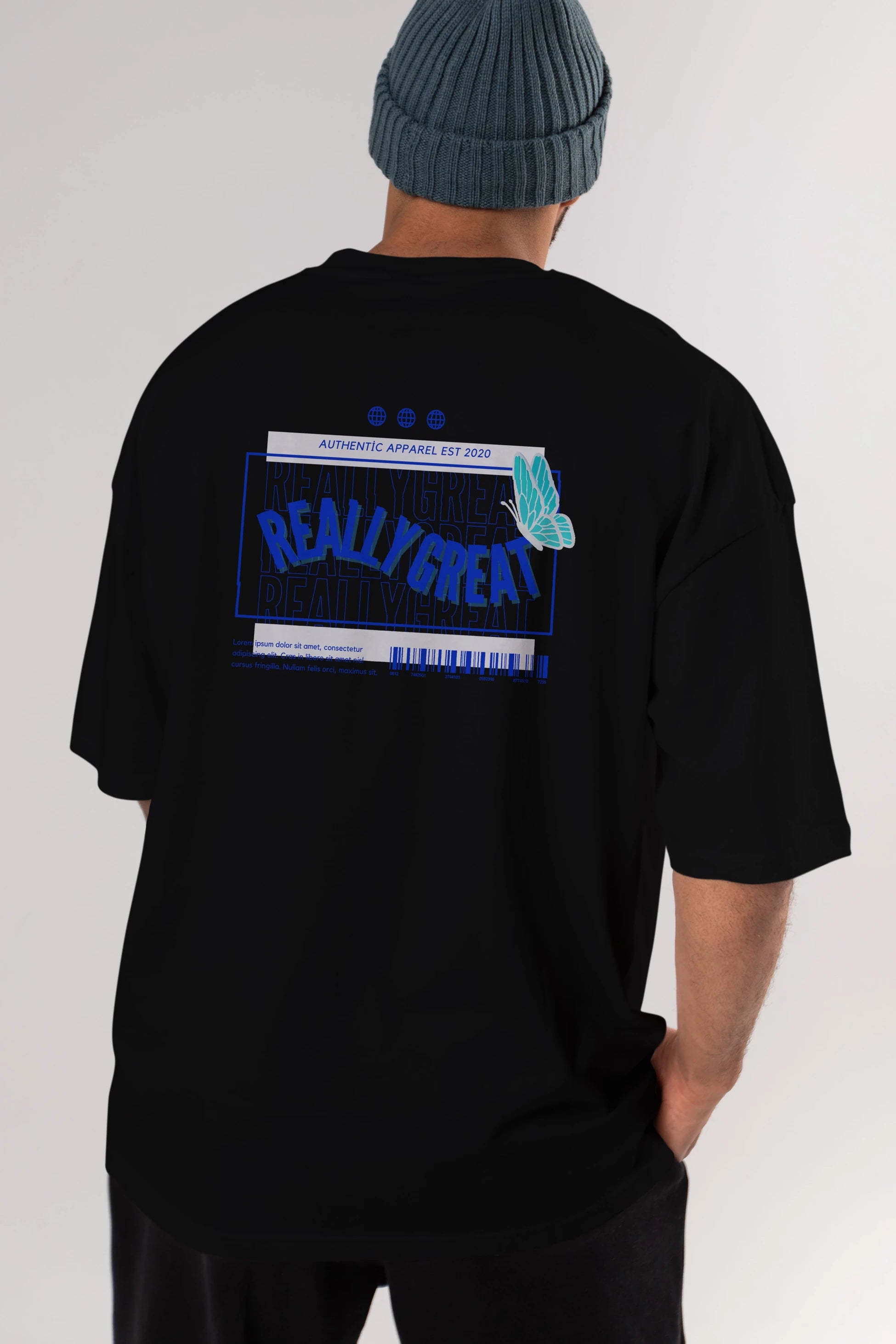 Really Great Yazılı Arka Baskılı Oversize t-shirt Erkek Kadın Unisex