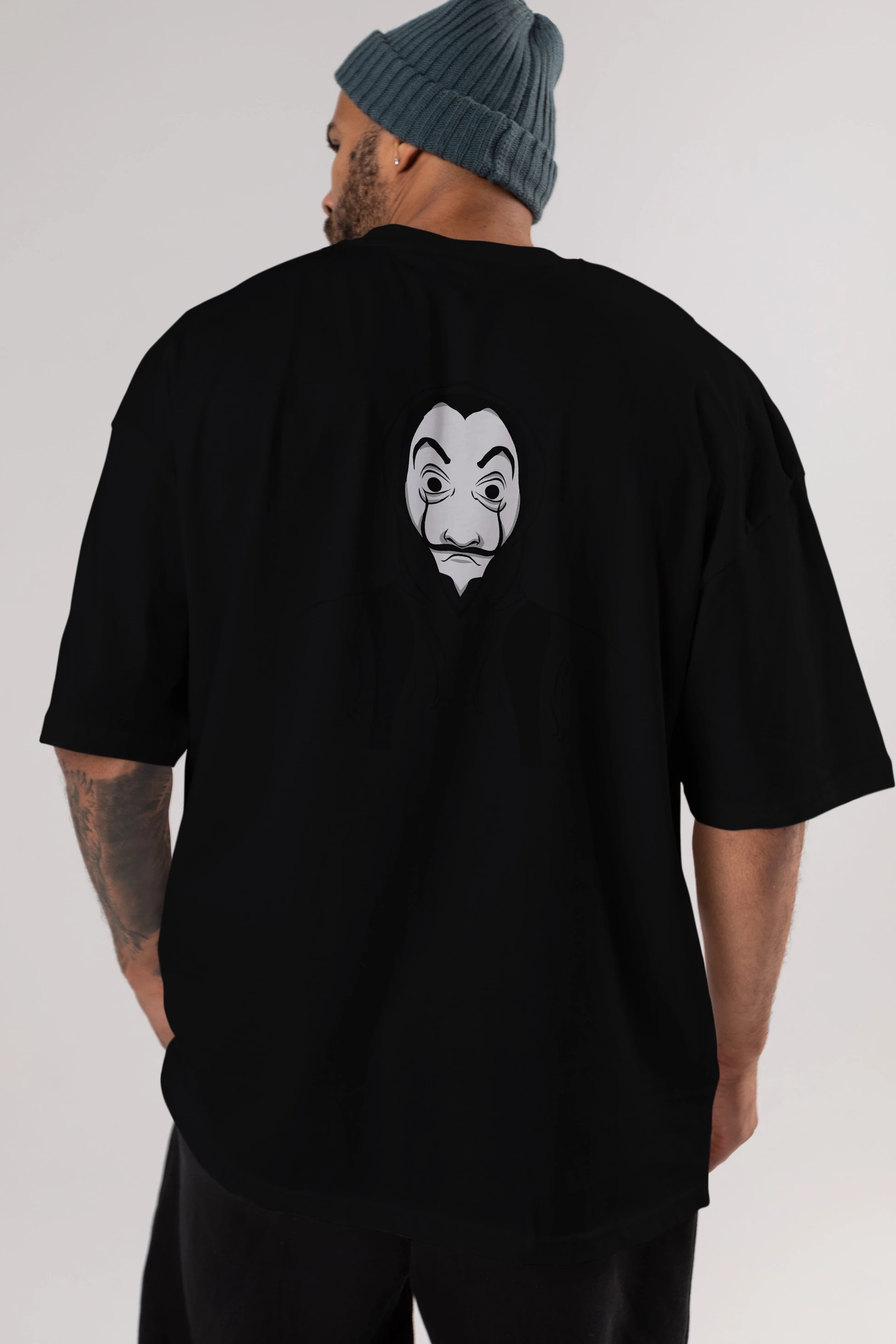 La Casa De Papel (7) Arka Baskılı Oversize t-shirt Erkek Kadın Unisex %100 Pamuk Bisiklet Yaka tişort