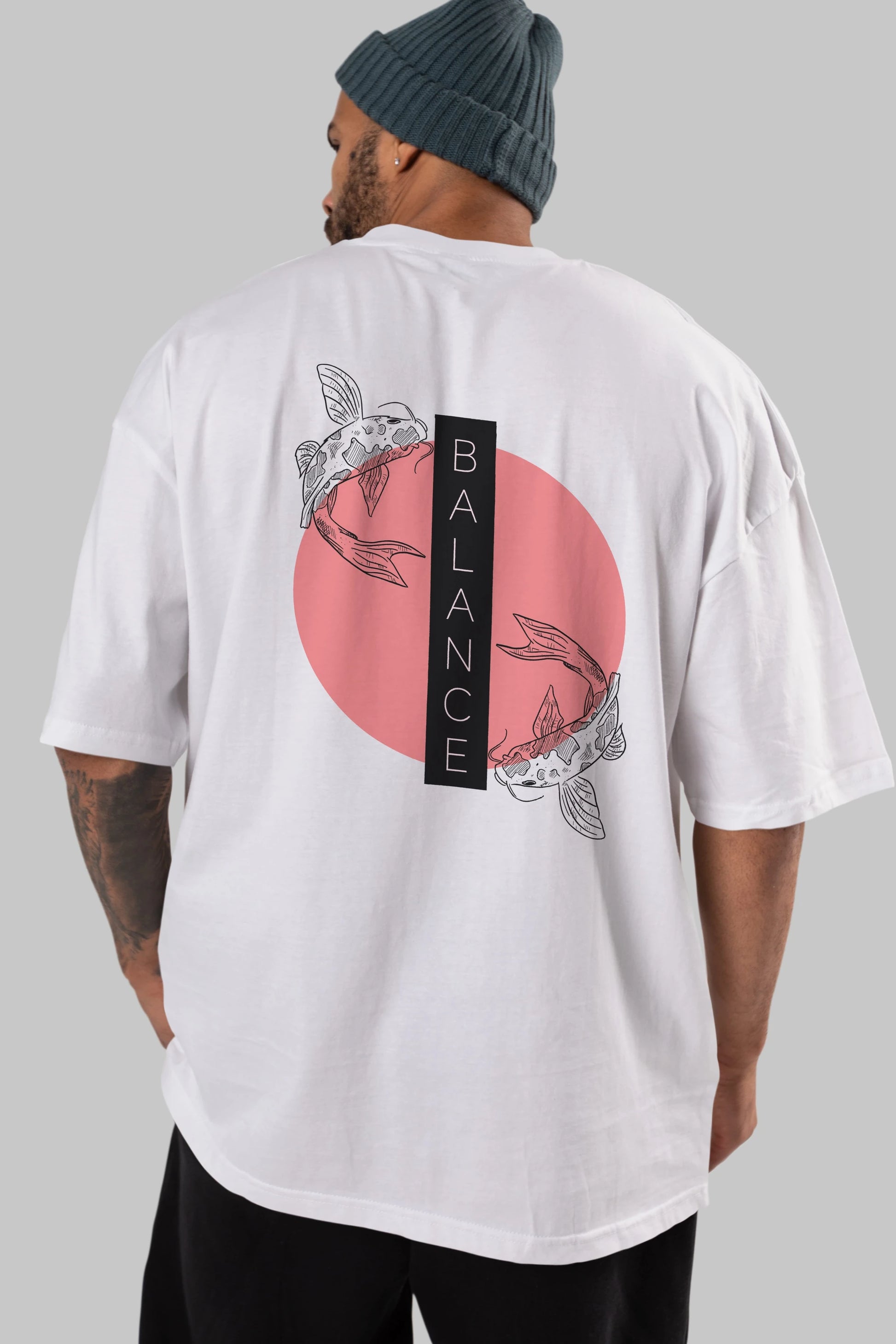 Balance 2 Yazılı Arka Baskılı Oversize t-shirt Erkek Kadın Unisex