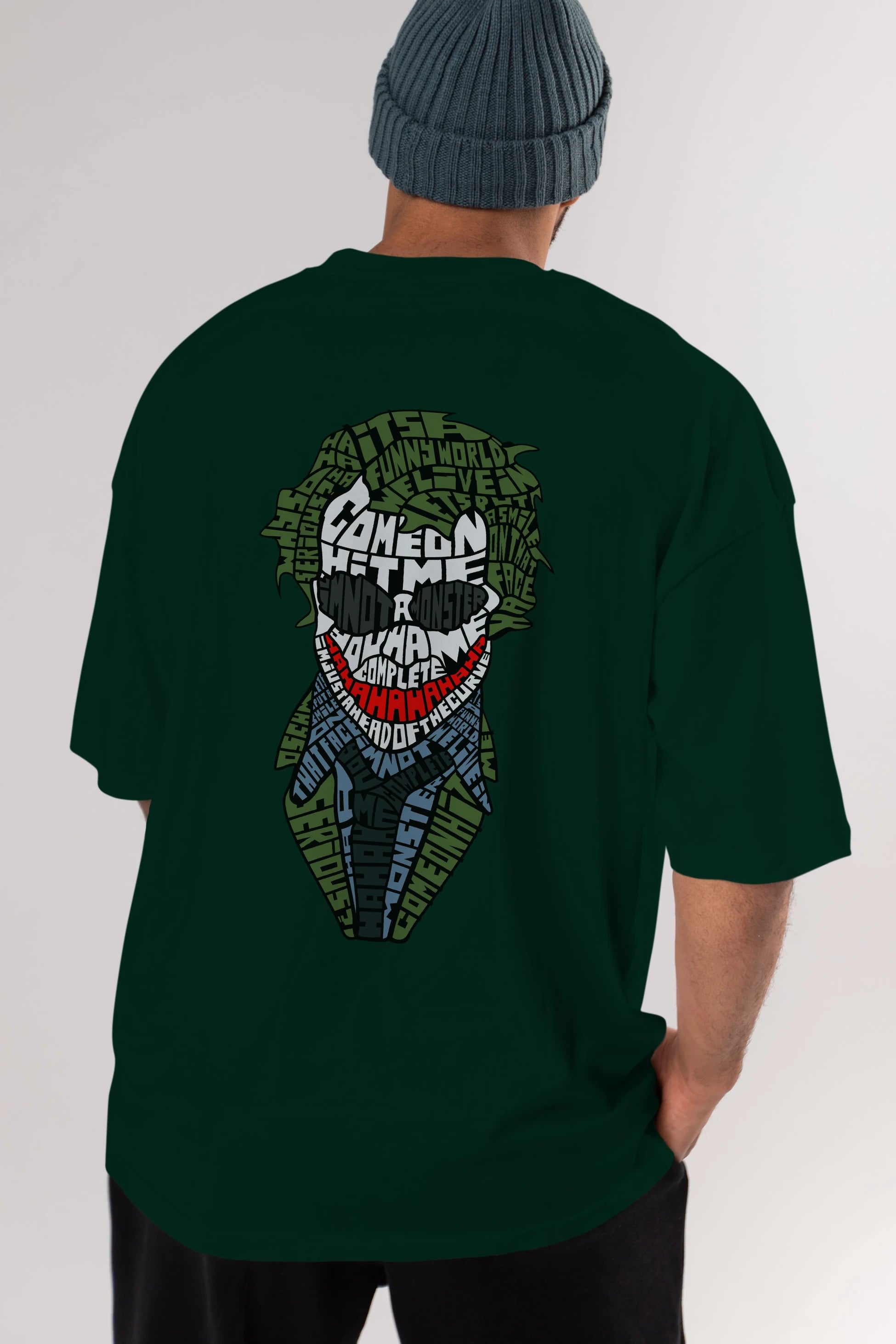 Why So Serious Arka Baskılı Oversize t-shirt %100 pamuk Erkek Kadın Unisex