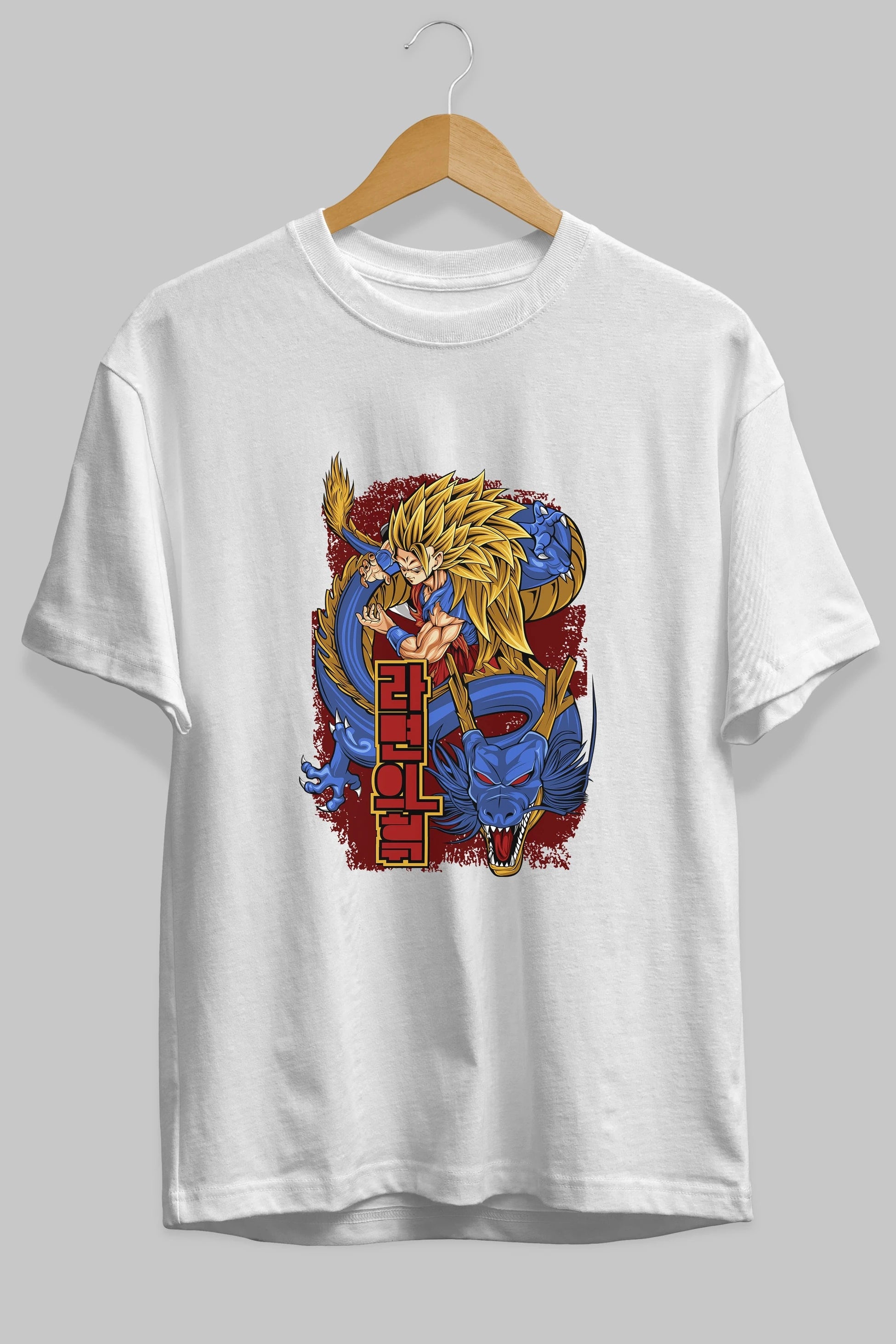 DRAGON BALL Z Anime Ön Baskılı Oversize t-shirt %100 pamuk Erkek Kadın Unisex