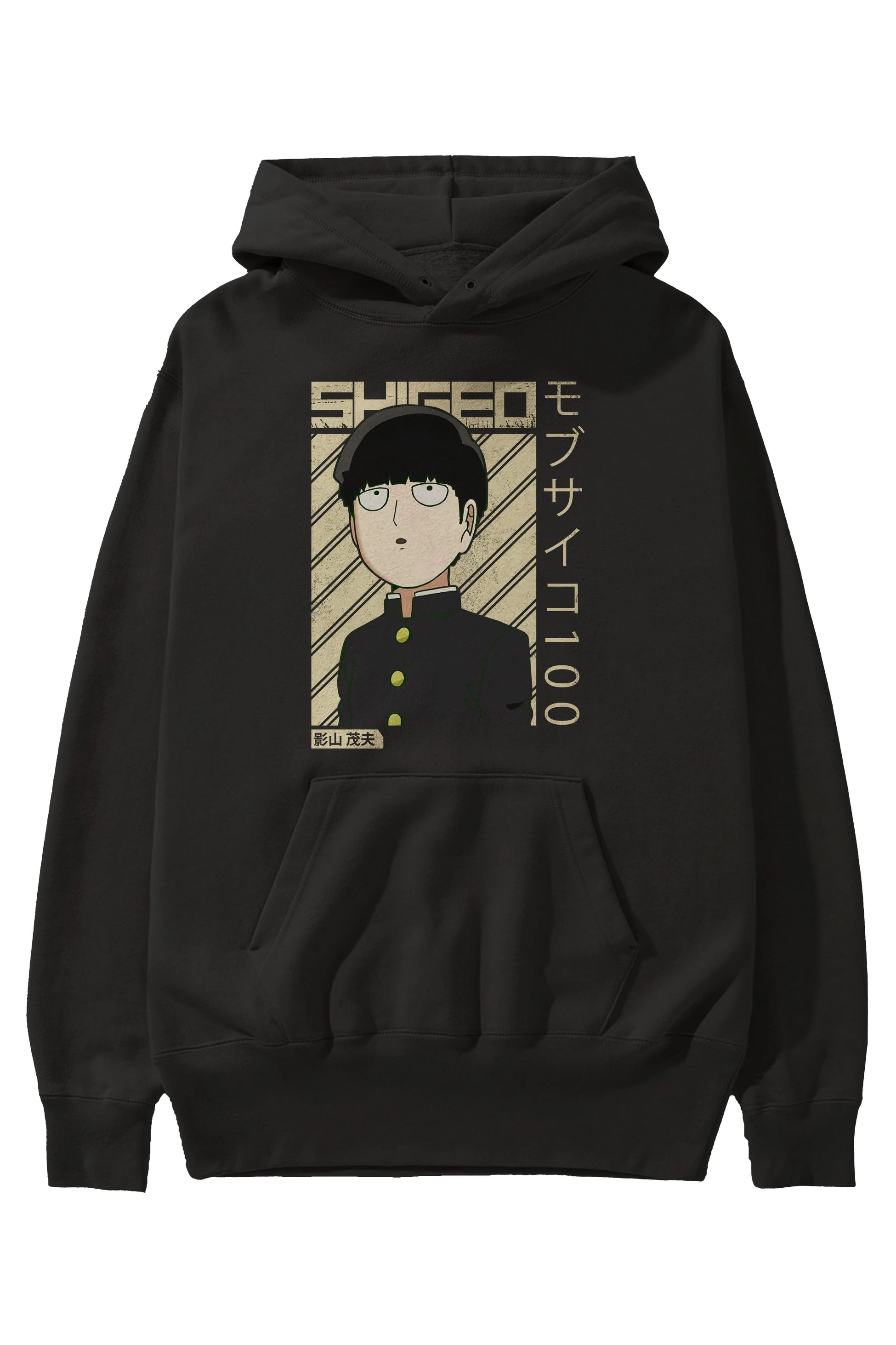 Shigeo Kageyama 2 Anime Ön Baskılı Hoodie Oversize Kapüşonlu Sweatshirt Erkek Kadın Unisex