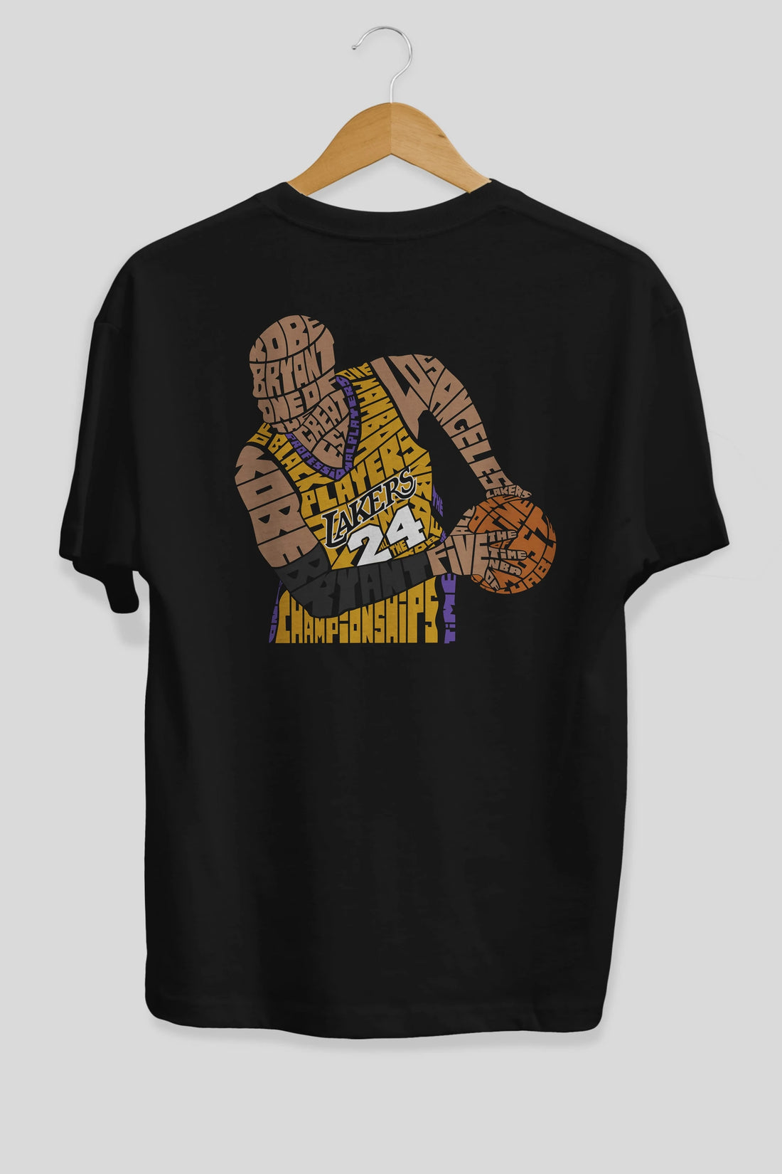Kobe Bryant Arka Baskılı Oversize t-shirt %100 pamuk Erkek Kadın Unisex