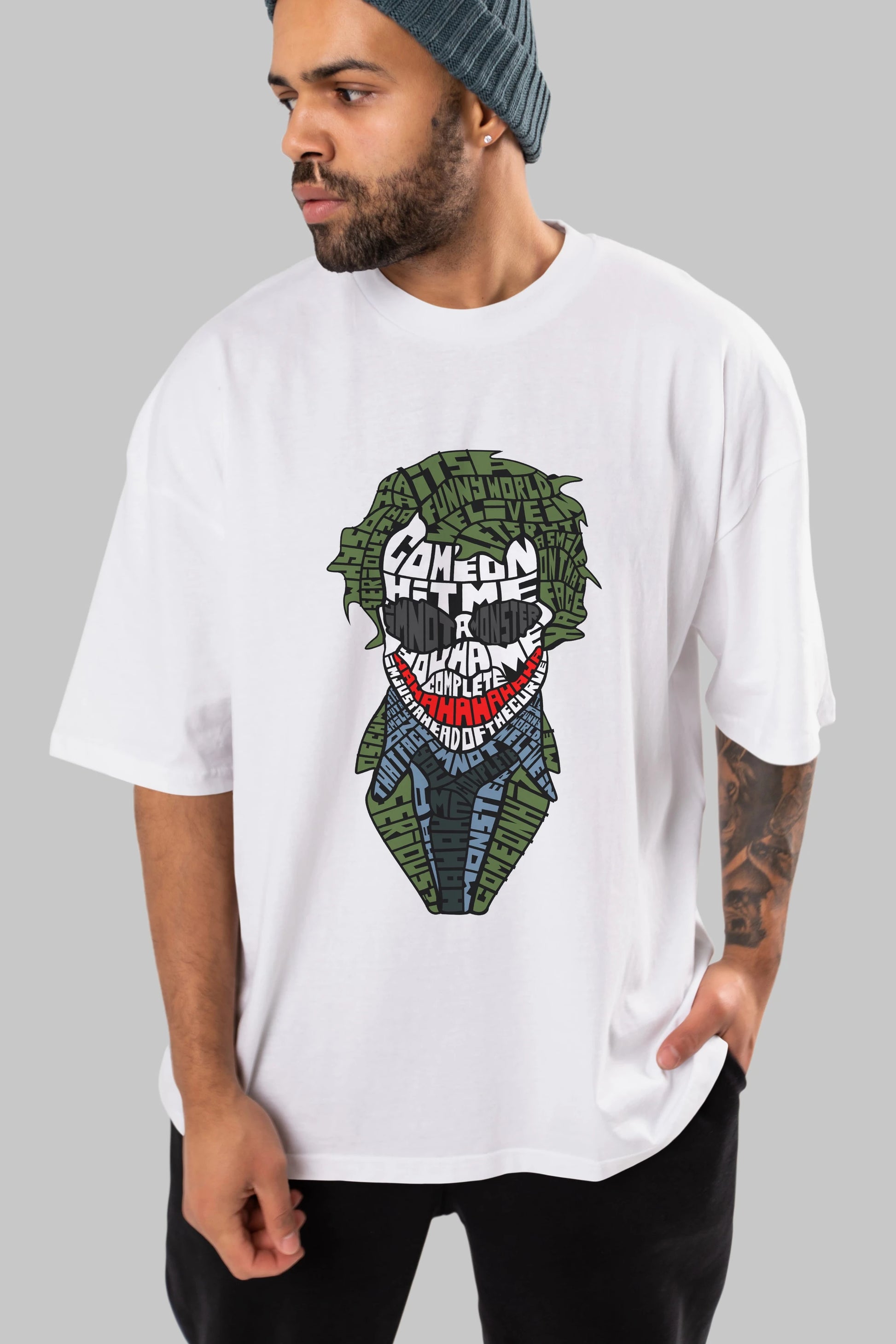 Why So Serious Ön Baskılı Oversize t-shirt %100 pamuk Erkek Kadın Unisex