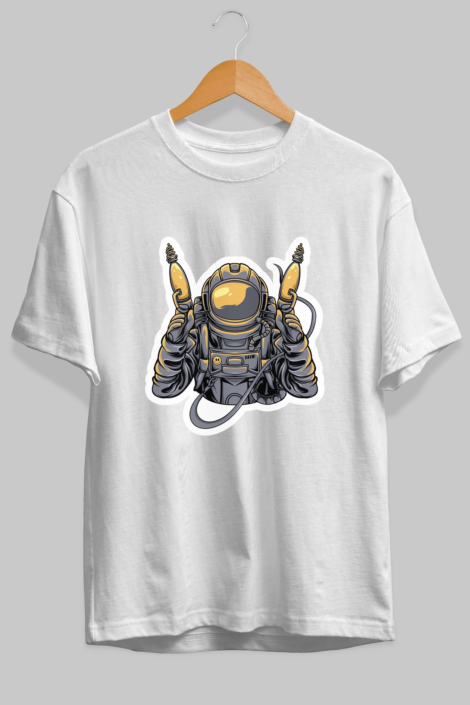 Alien Hunter Sticker Ön Baskılı Oversize t-shirt Erkek Kadın Unisex