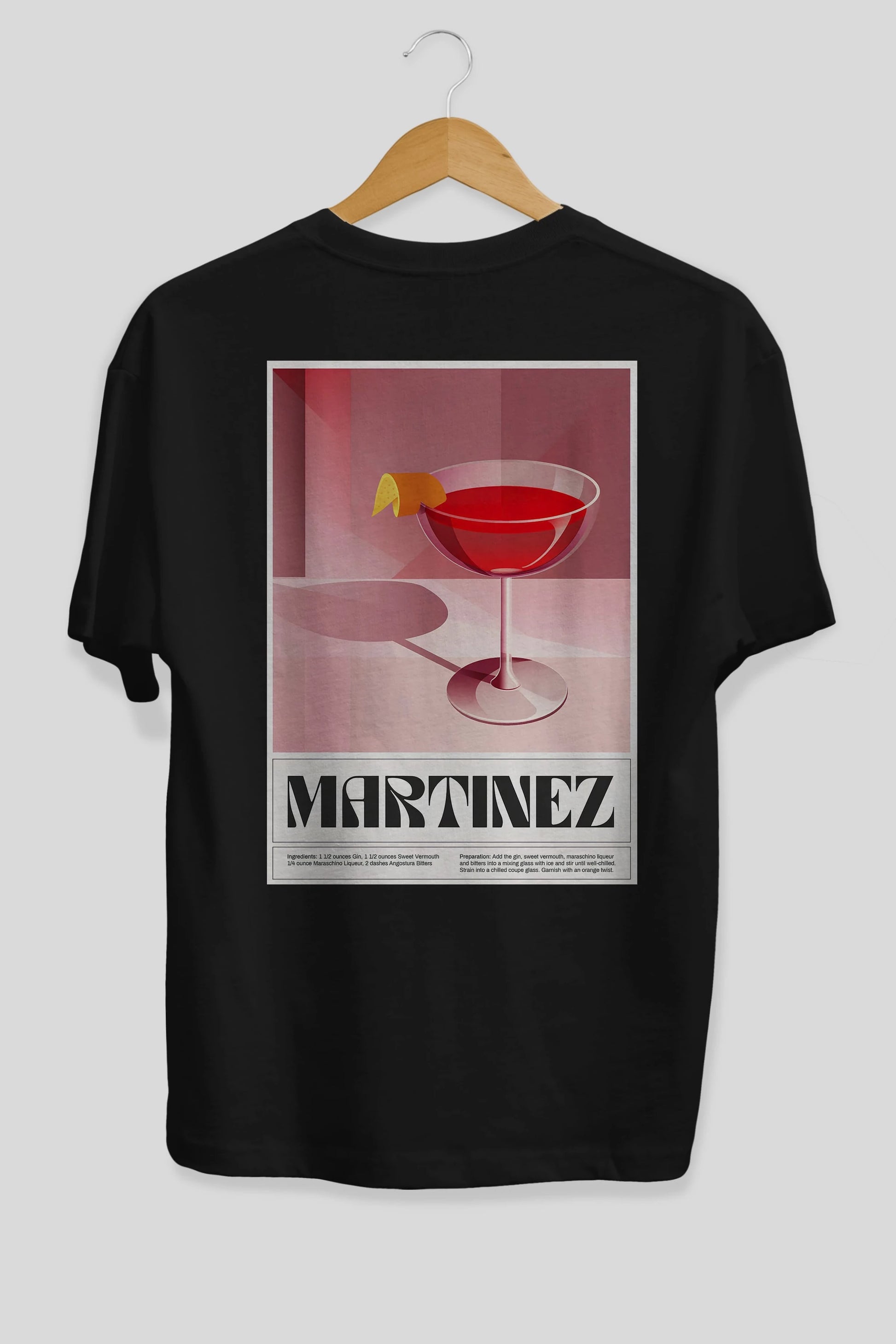 Martinez Arka Baskılı Oversize t-shirt Erkek Kadın Unisex %100 Pamuk Bisiklet Yaka tişort