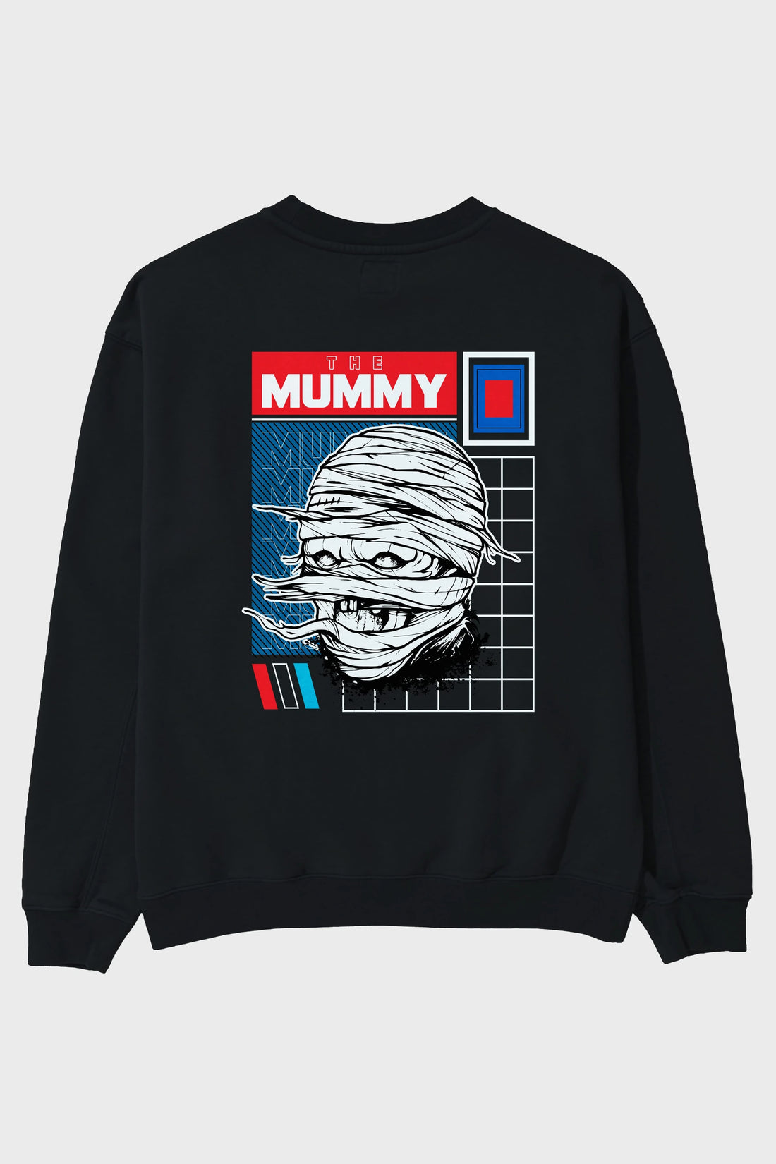 The Mummy Arka Baskılı Oversize Sweatshirt Erkek Kadın Unisex