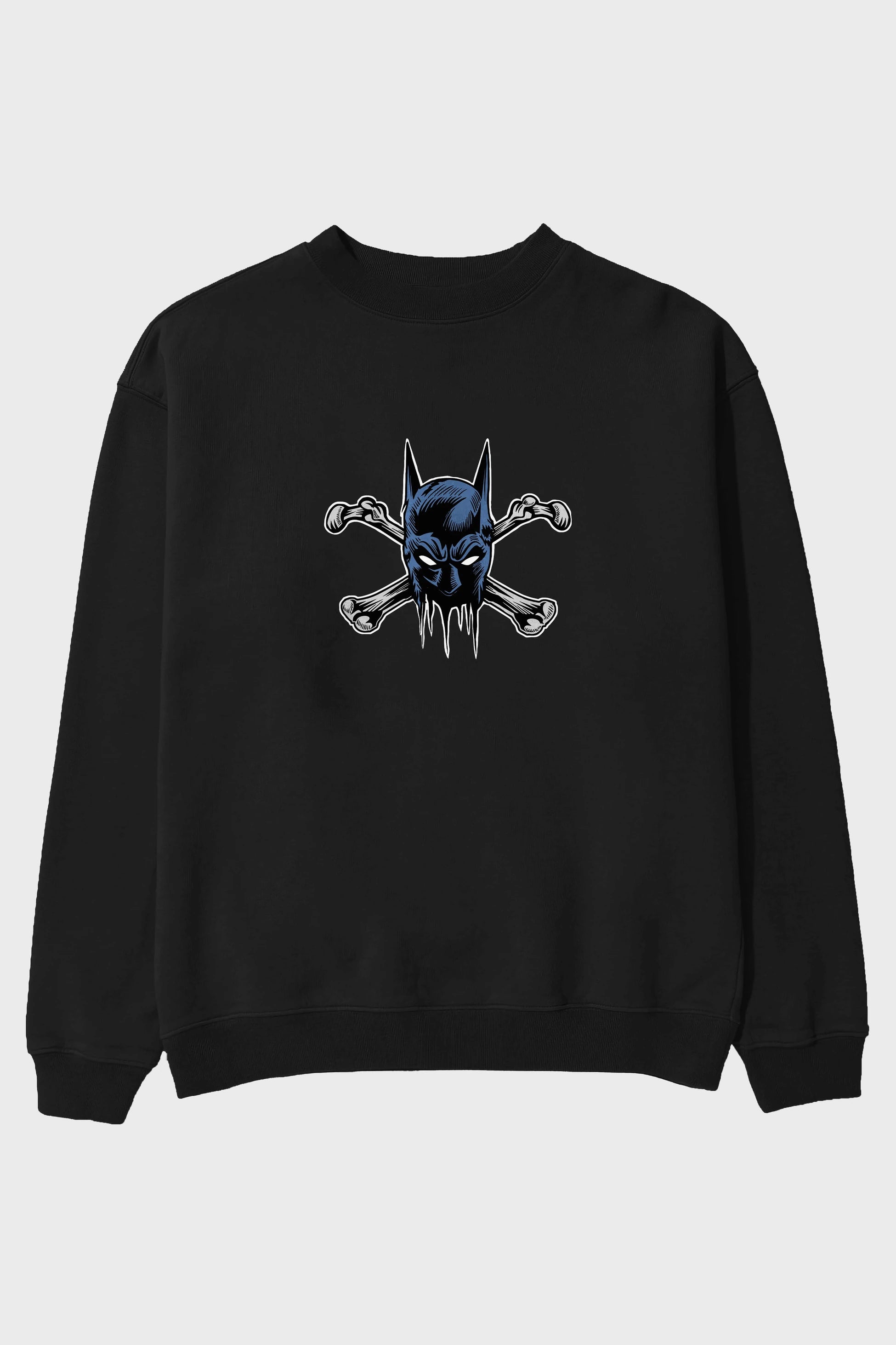 Batbones Ön Baskılı Oversize Sweatshirt Erkek Kadın Unisex