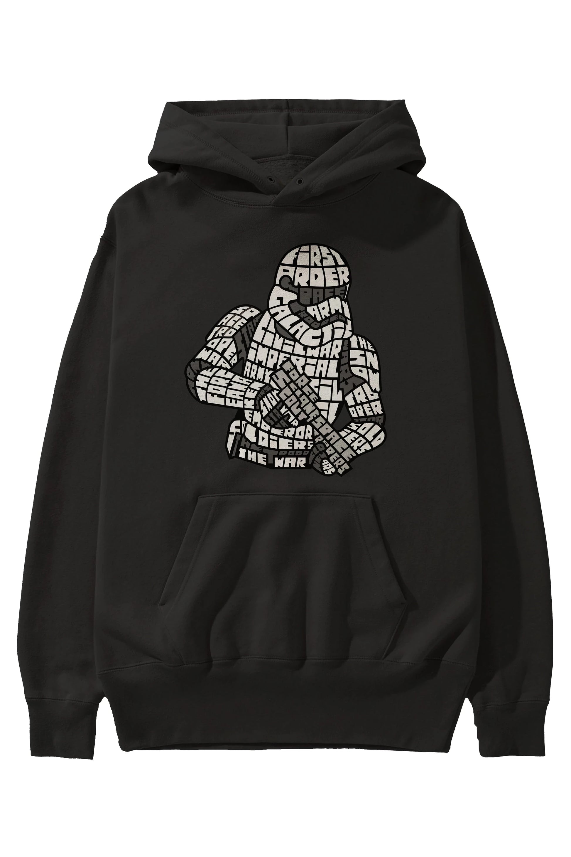 First Order Ön Baskılı Hoodie Oversize Kapüşonlu Sweatshirt Erkek Kadın Unisex
