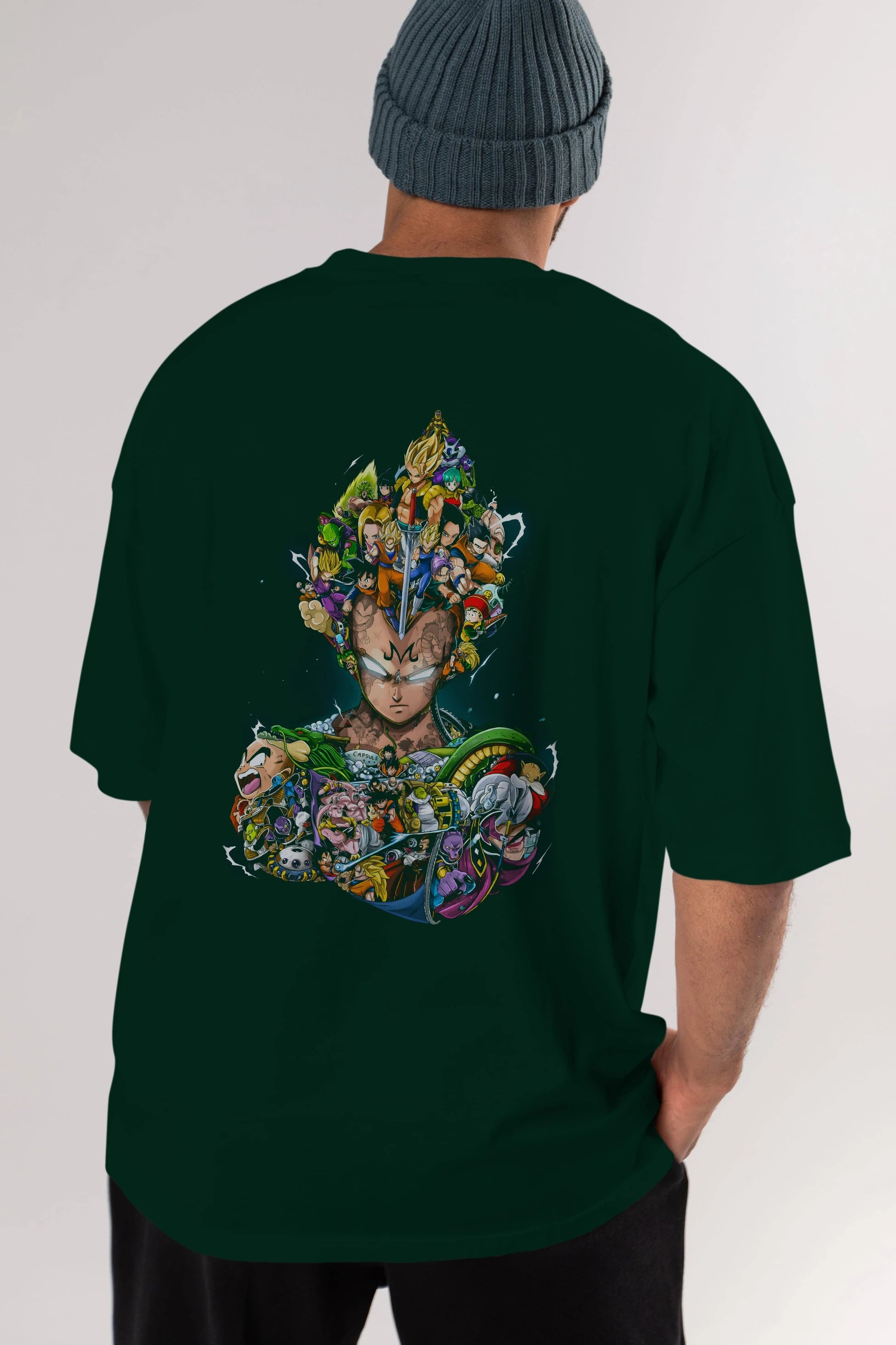 DRAGON BALL ART (3) Anime Arka Baskılı Oversize t-shirt Erkek Kadın Unisex