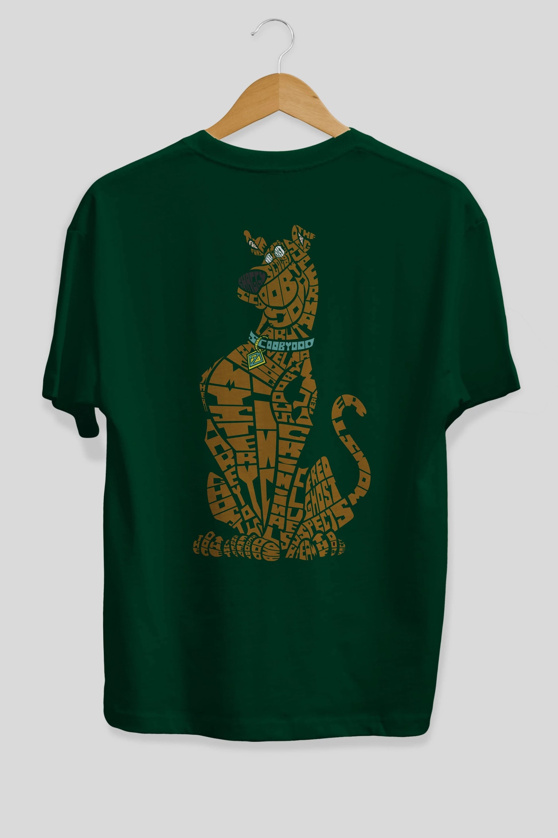 Scooby Doo Arka Baskılı Oversize t-shirt %100 pamuk Erkek Kadın Unisex
