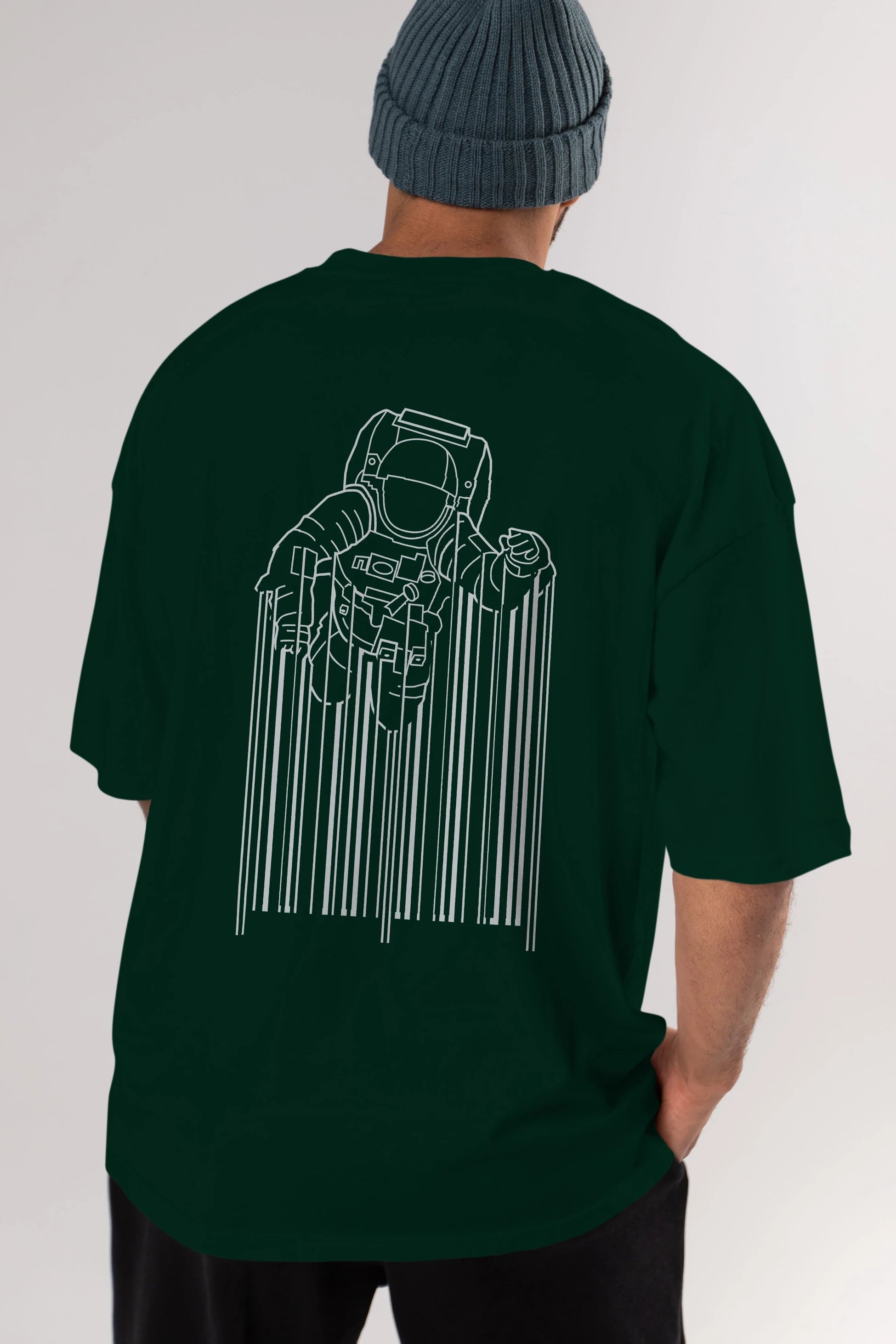 Astrocode Arka Baskılı Oversize t-shirt %100 pamuk Erkek Kadın Unisex