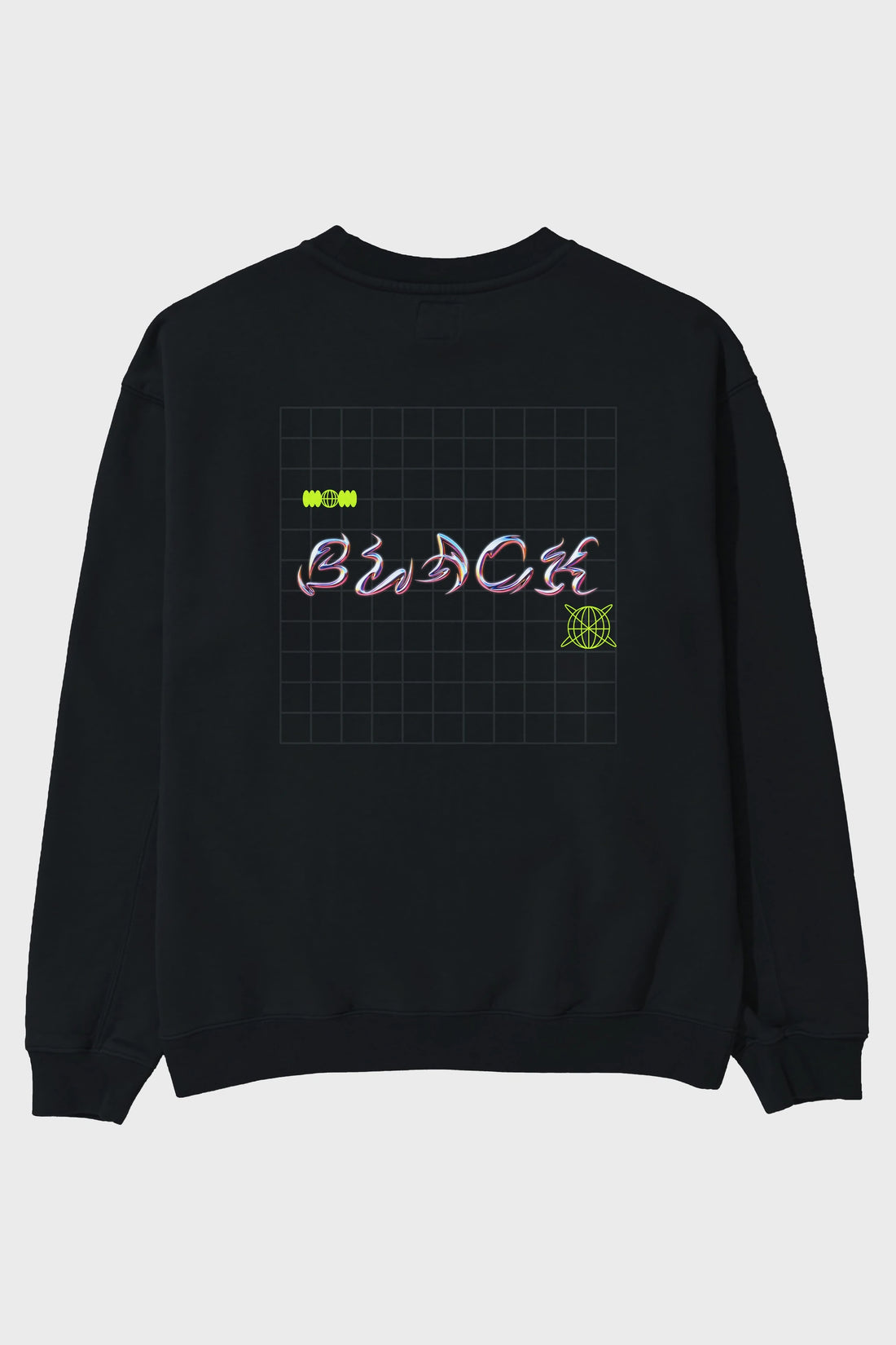 Black Yazılı Arka Baskılı Oversize Sweatshirt Erkek Kadın Unisex