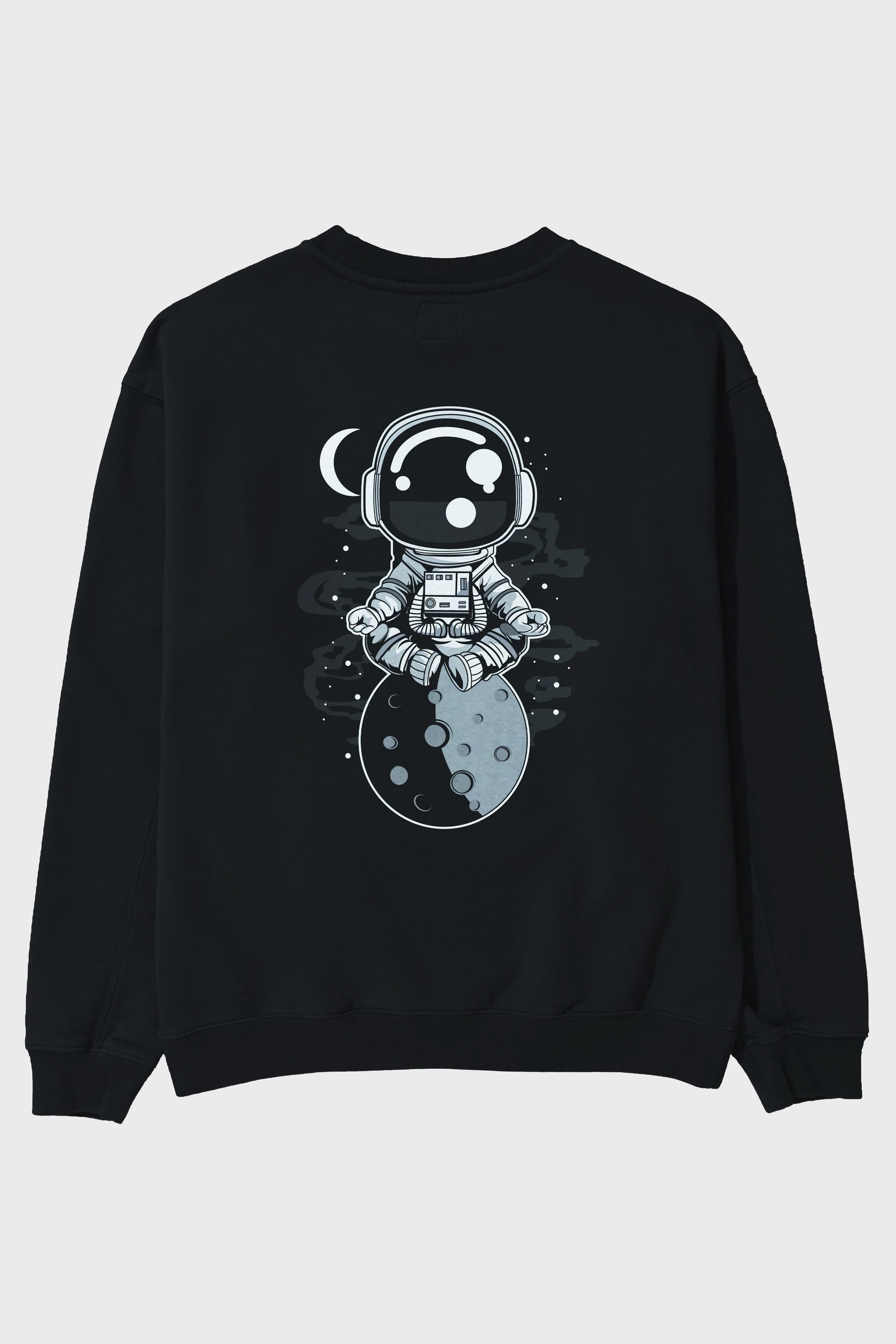 Astronaut Yoga Arka Baskılı Oversize Sweatshirt Erkek Kadın Unisex
