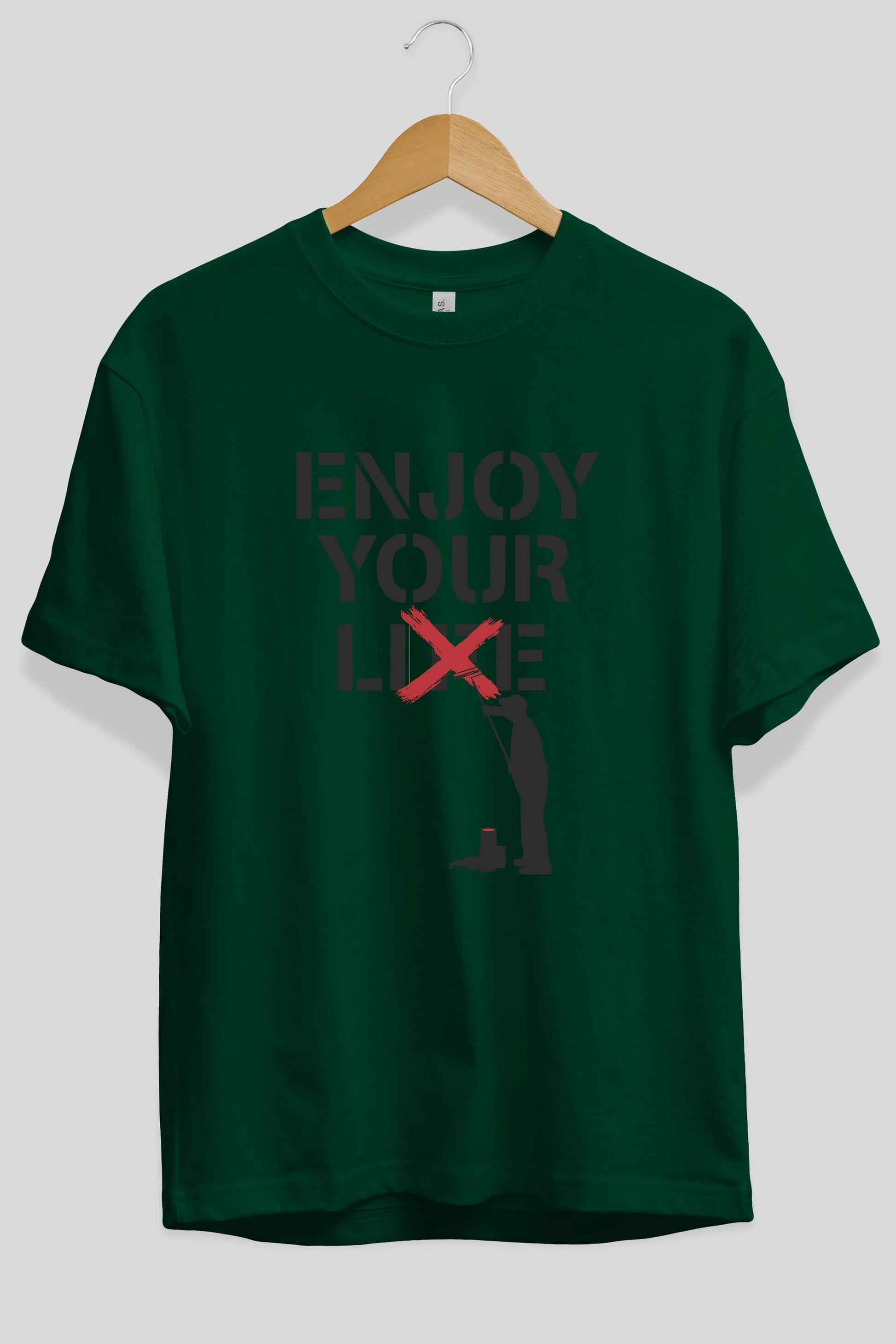 Enjoy Your Lie Ön Baskılı Oversize t-shirt %100 pamuk Erkek Kadın Unisex