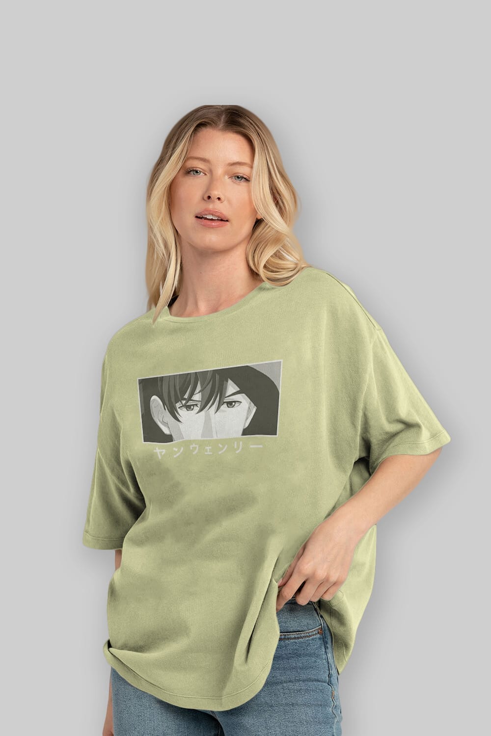 Wen-li Yang 1 Anime Ön Baskılı Oversize t-shirt %100 pamuk Erkek Kadın Unisex