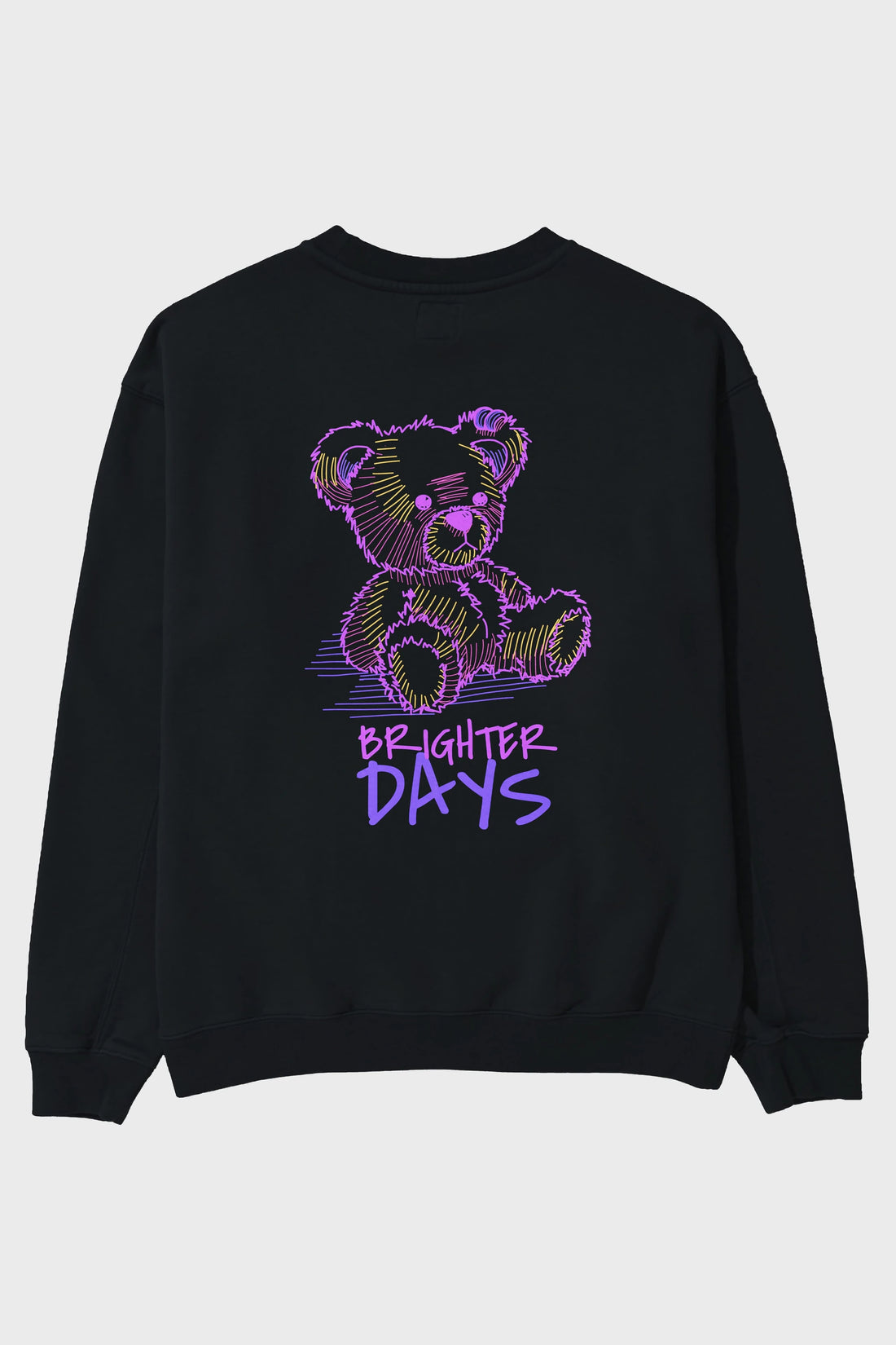 Brighter Days Arka Baskılı Oversize Sweatshirt Erkek Kadın Unisex