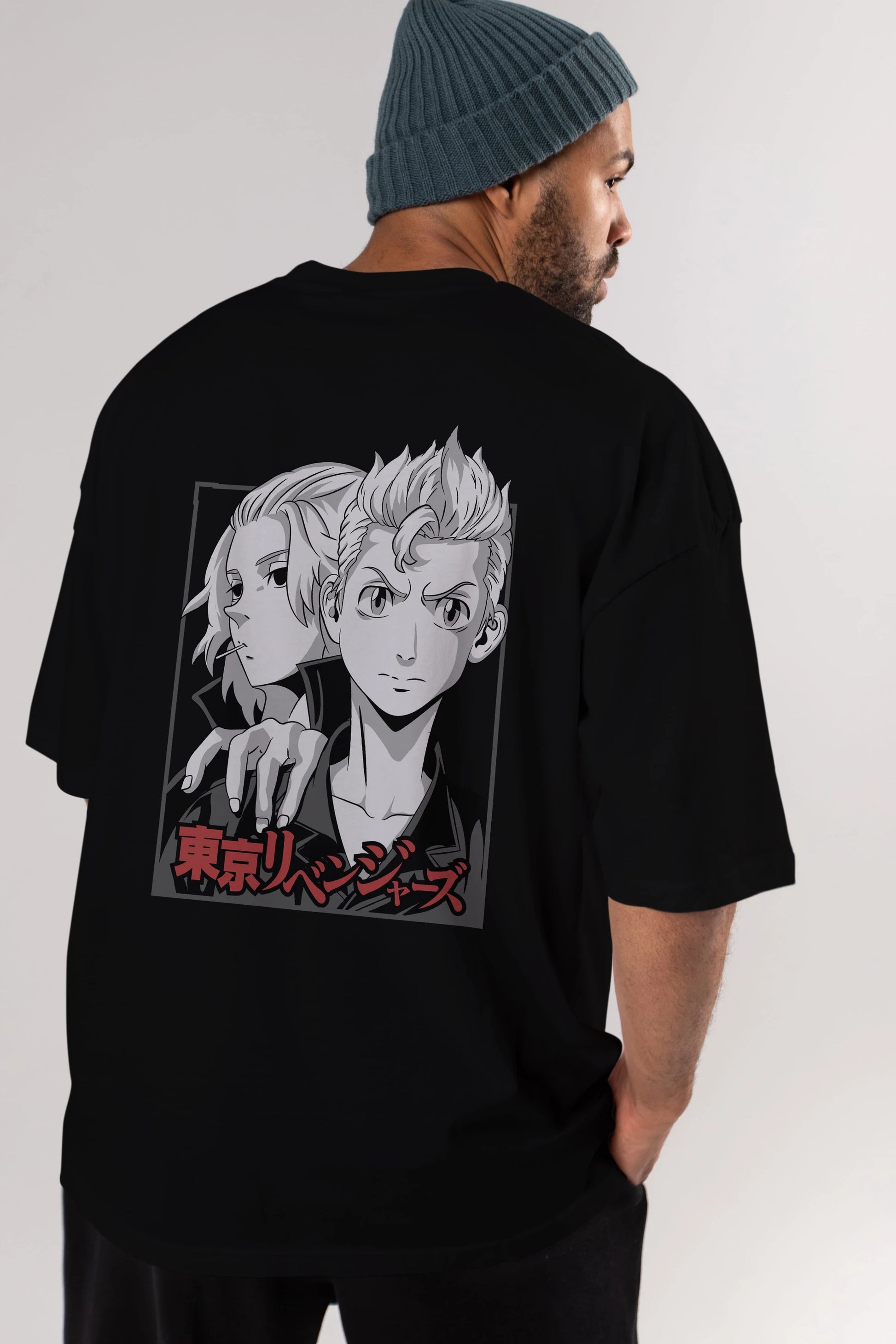 TOKYO REVENGERS Anime Arka Baskılı Oversize t-shirt Erkek Kadın Unisex