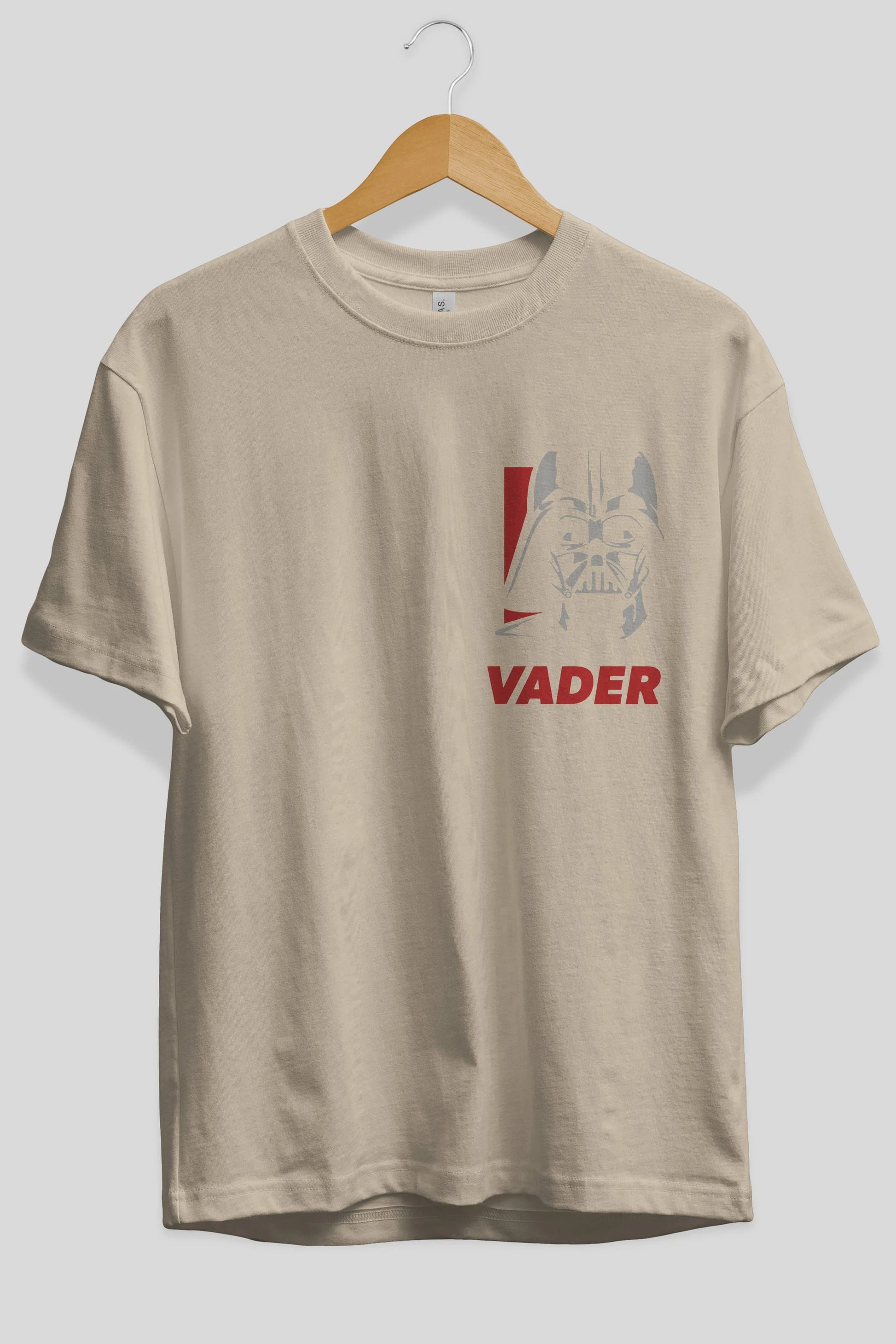 Darth Vader Ön Sol Baskılı Oversize t-shirt Erkek Kadın Unisex %100 Pamuk Bisiklet Yaka tişort