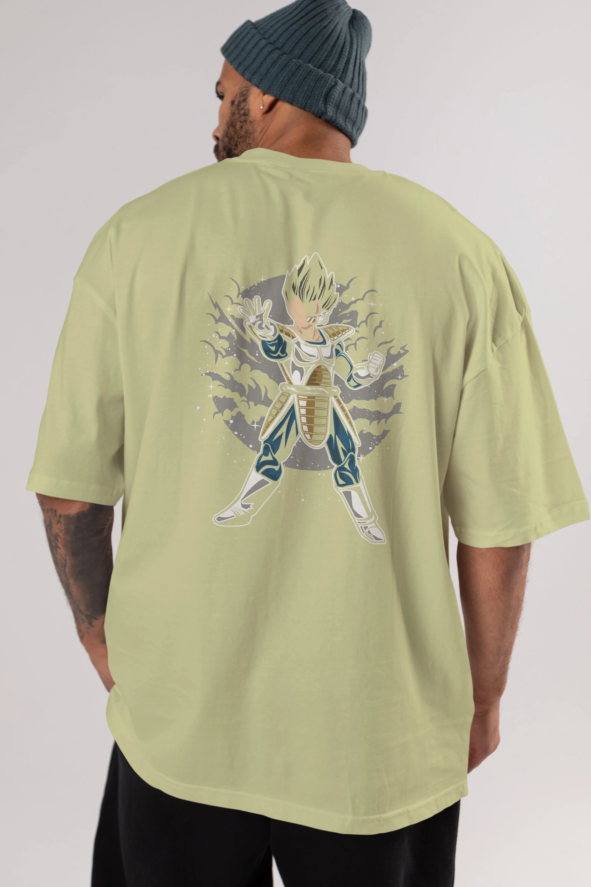 VEGETA Arka Baskılı Oversize t-shirt Erkek Kadın Unisex %100 Pamuk