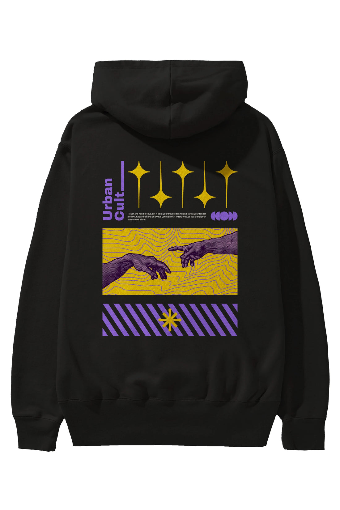 Urban Cult Arka Baskılı Hoodie Oversize Kapüşonlu Sweatshirt Erkek Kadın Unisex