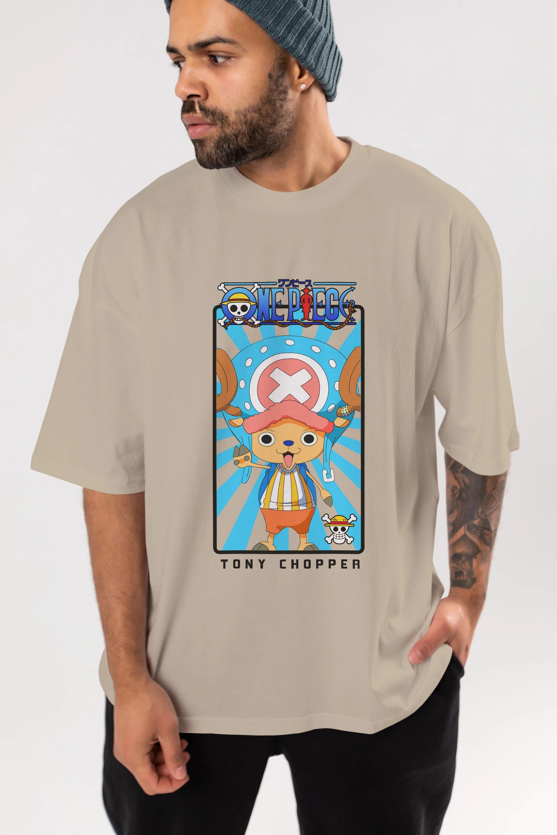 Chopper Anime Ön Baskılı Oversize t-shirt Erkek Kadın Unisex