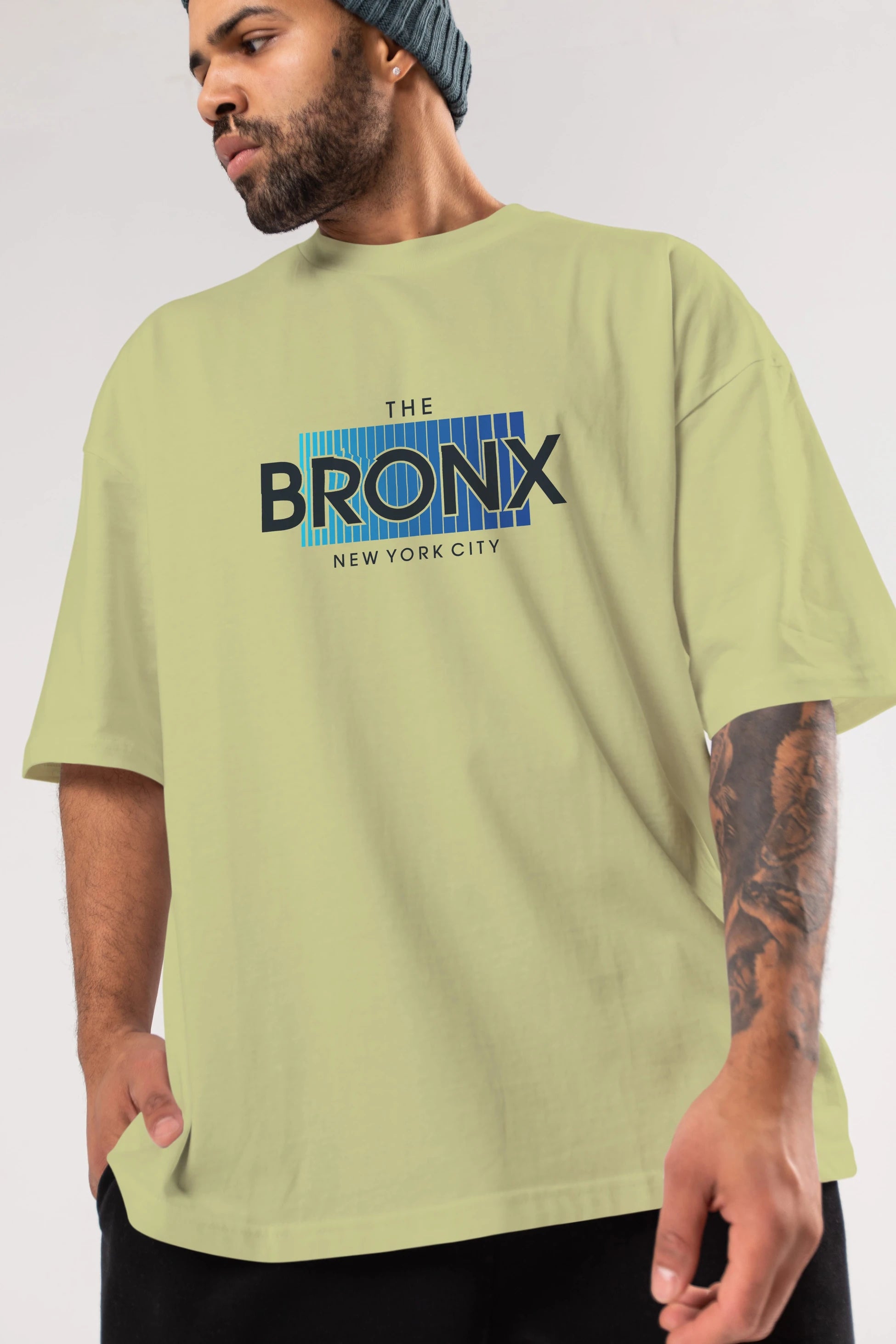 The Bronx Ön Baskılı Oversize t-shirt Erkek Kadın Unisex