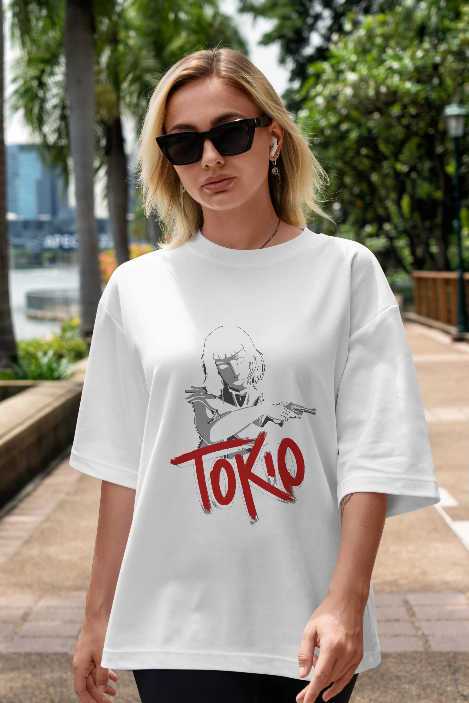 La Casa De Papel (10) Ön Baskılı Oversize t-shirt Erkek Kadın Unisex %100 Pamuk Bisiklet Yaka tişort