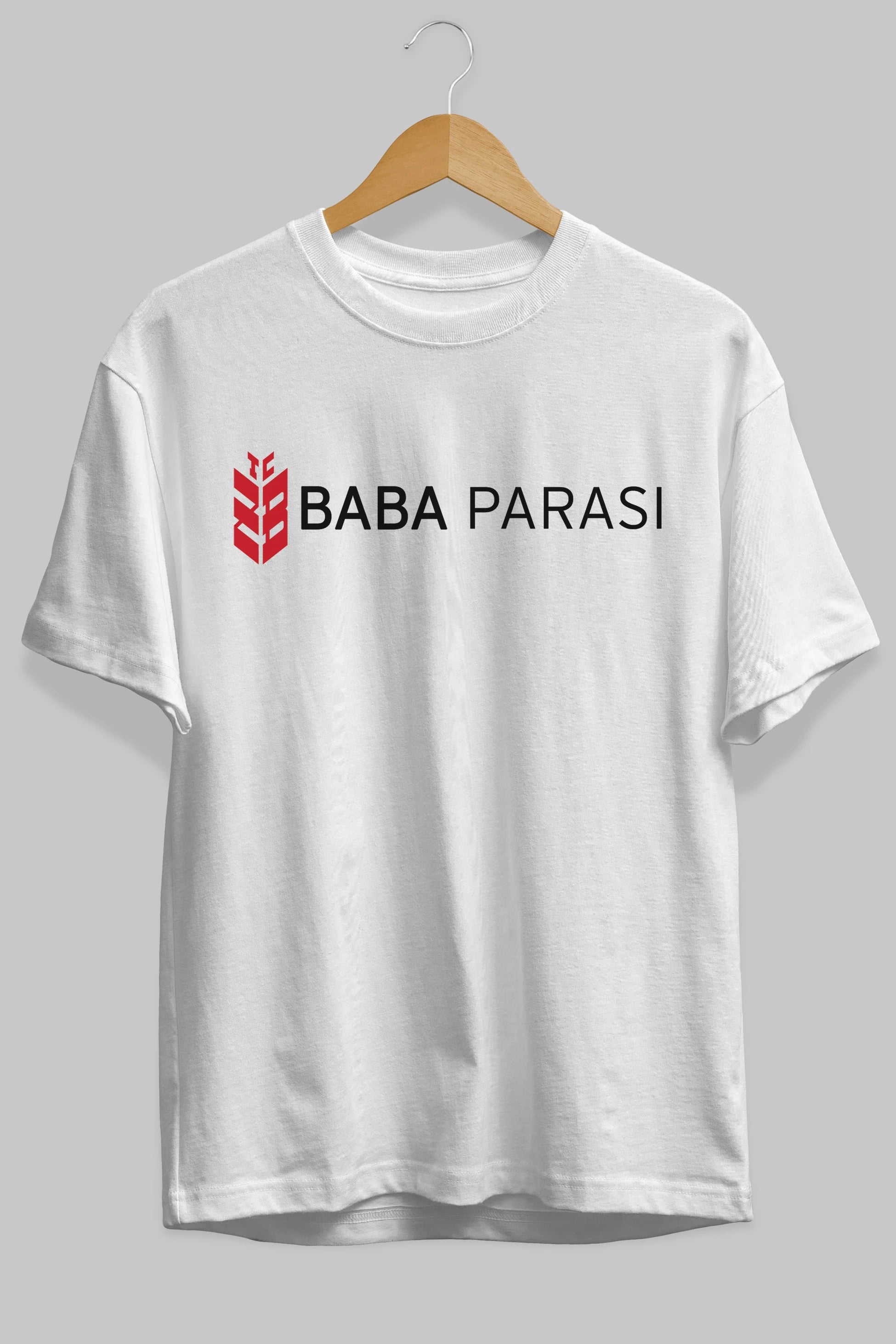 Baba Parası Ön Baskılı Oversize t-shirt %100 pamuk Erkek Kadın Unisex