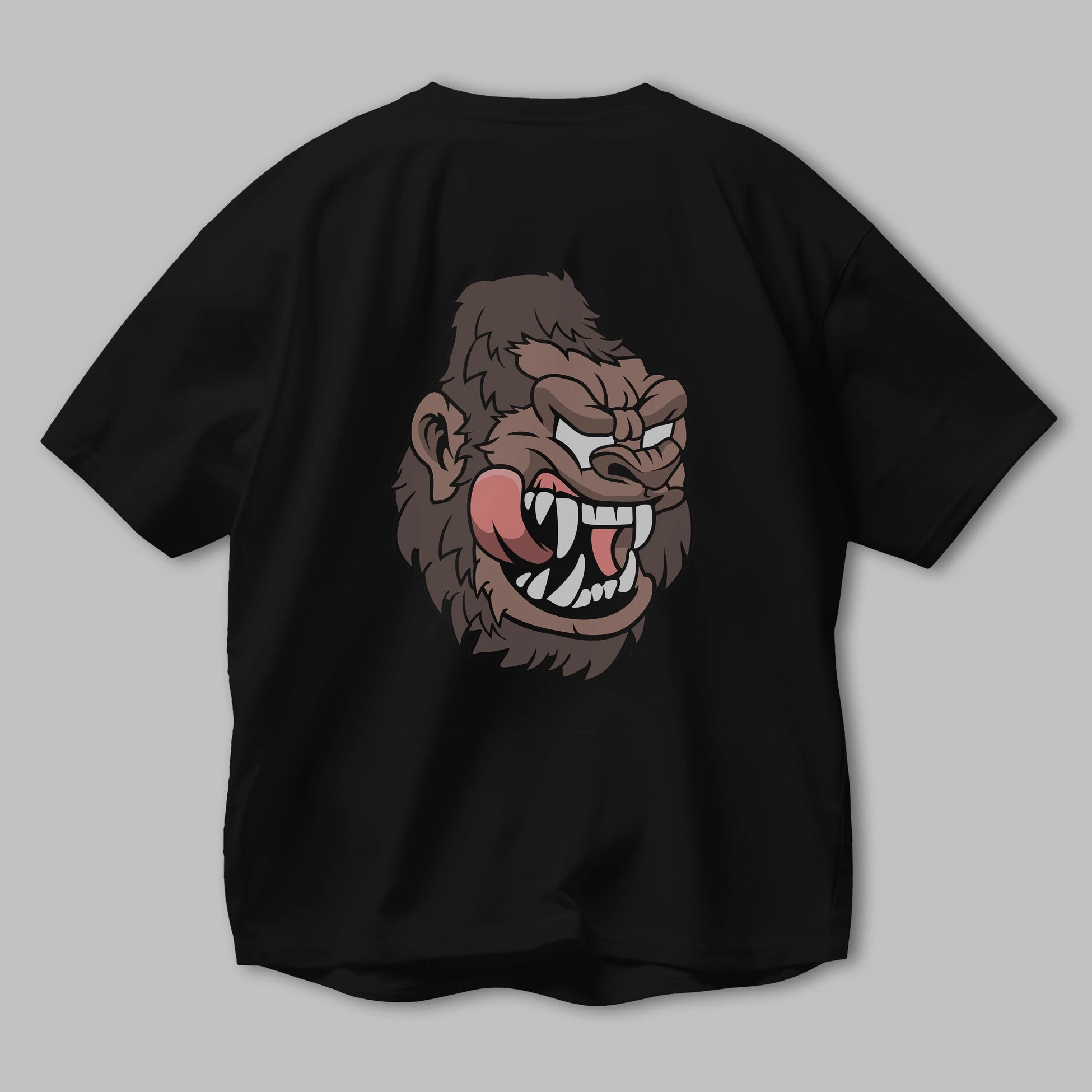 Big Gorilla Arka Baskılı Oversize t-shirt Erkek Kadın Unisex %100 Pamuk tişort