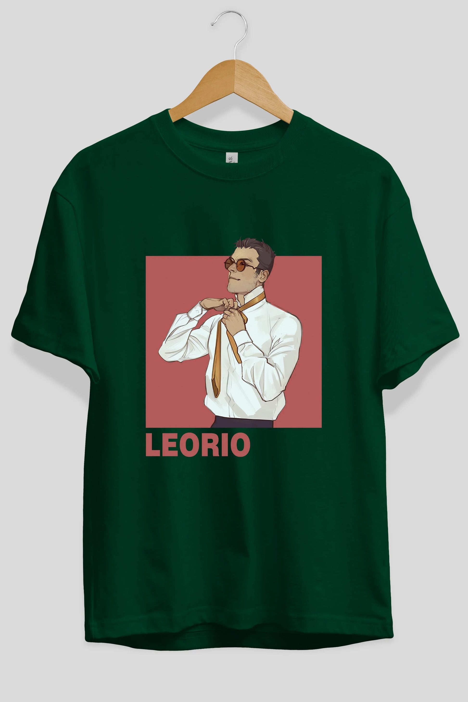 Leorio Paladiknight 5 Anime Ön Baskılı Oversize t-shirt %100 pamuk Erkek Kadın Unisex