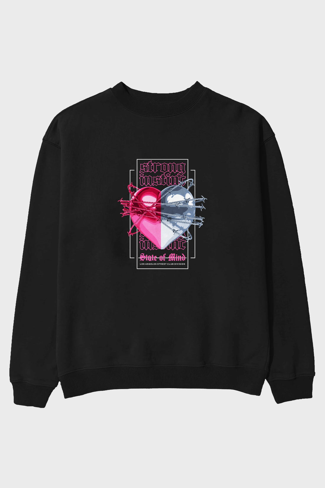 State of Mind Ön Baskılı Oversize Sweatshirt Erkek Kadın Unisex