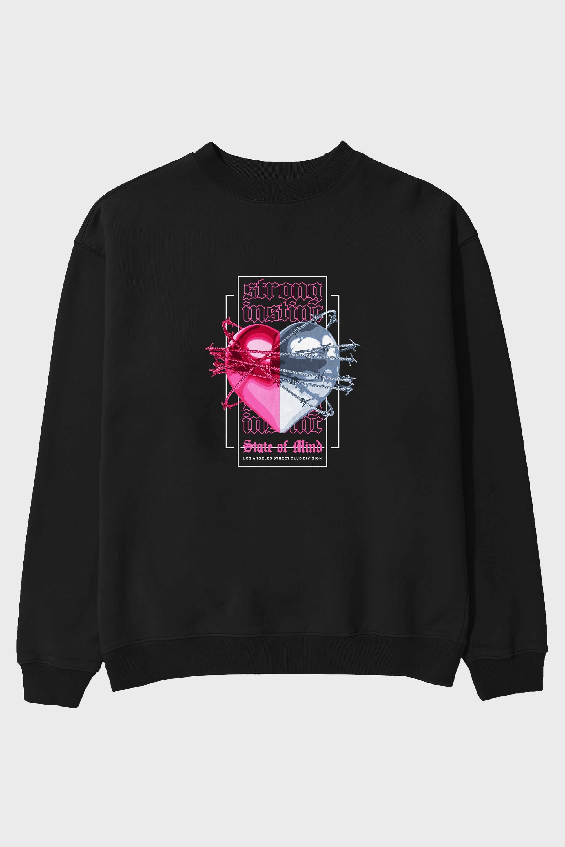 State of Mind Ön Baskılı Oversize Sweatshirt Erkek Kadın Unisex