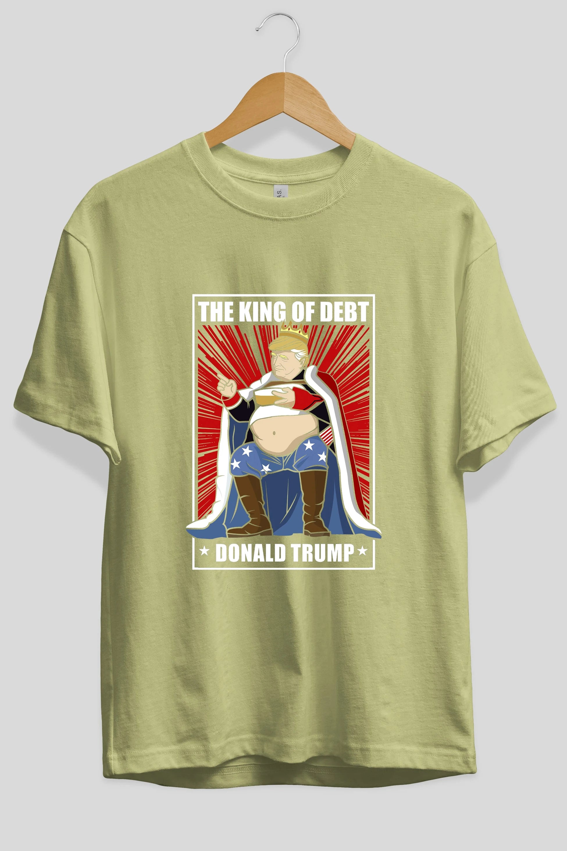Trump King Ön Baskılı Oversize t-shirt Erkek Kadın Unisex %100 Pamuk tişort