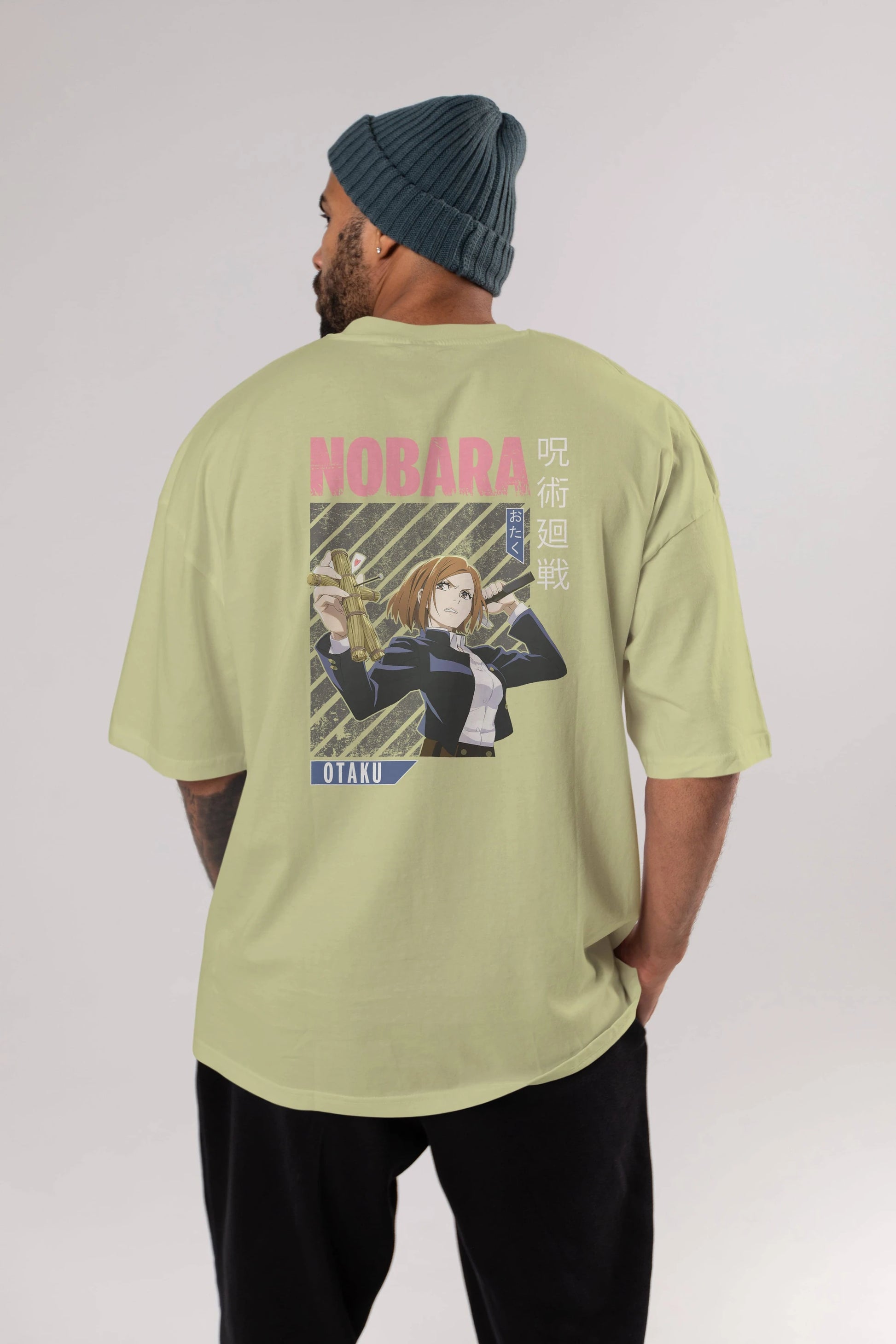 Nobara Kugisaki 6 Anime Arka Baskılı Oversize t-shirt Erkek Kadın Unisex